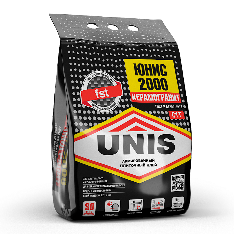 Изображение товара Плиточный клей UNIS 2000 С1 Т 5 кг