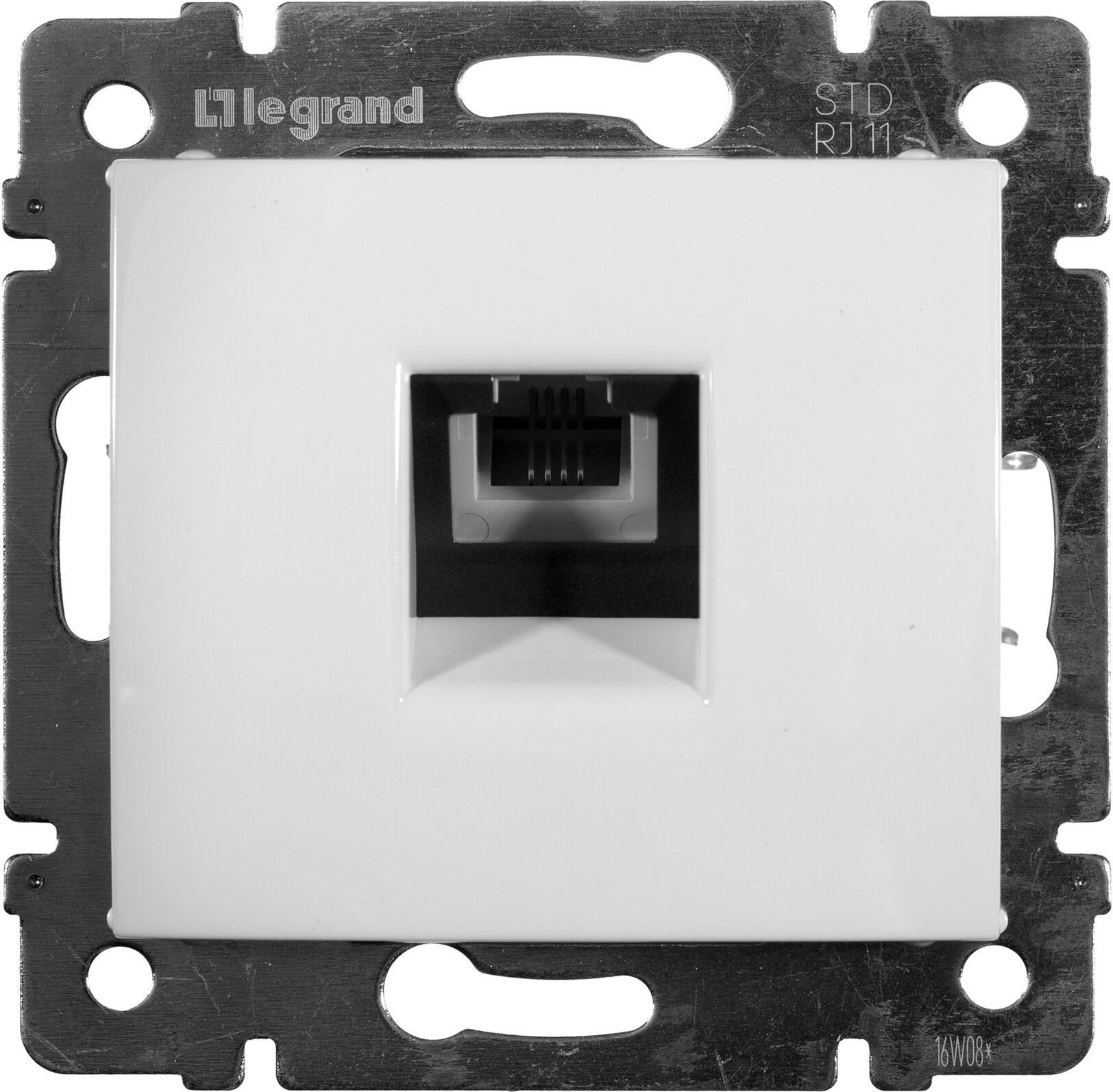 Изображение товара Розетка RJ-11 1 пост Legrand Valena белая скрытая монтаж и защита IP20