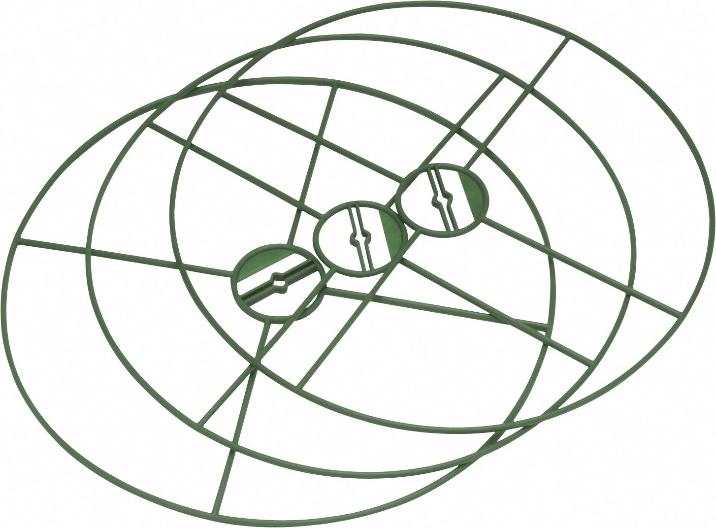 Изображение товара Набор круглых кустодержателей OBI пластик 40 см зеленые 3 шт