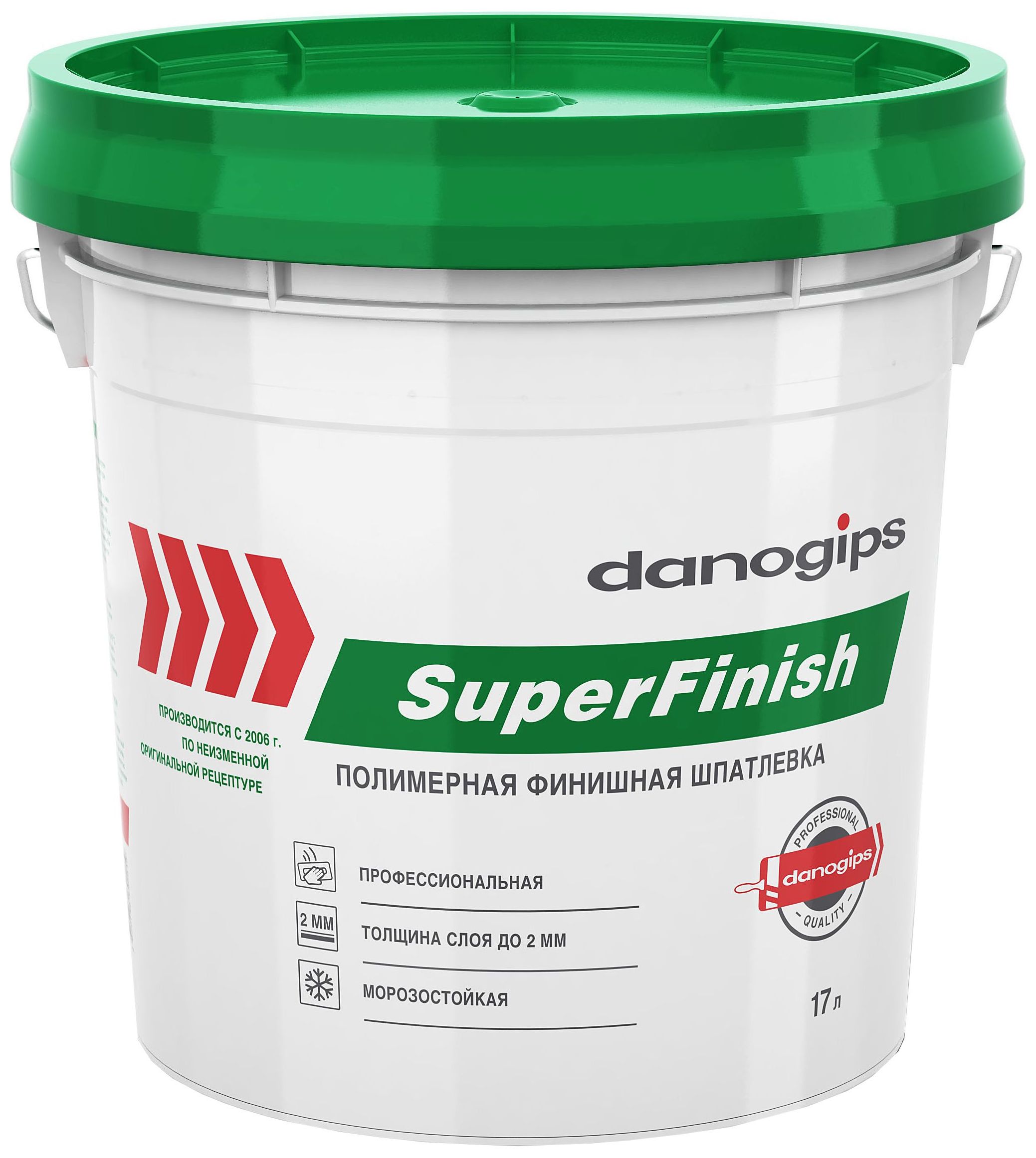 Изображение товара Шпаклевка финишная полимерная DANOGIPS SuperFinish белая 28 кг для внутренних работ
