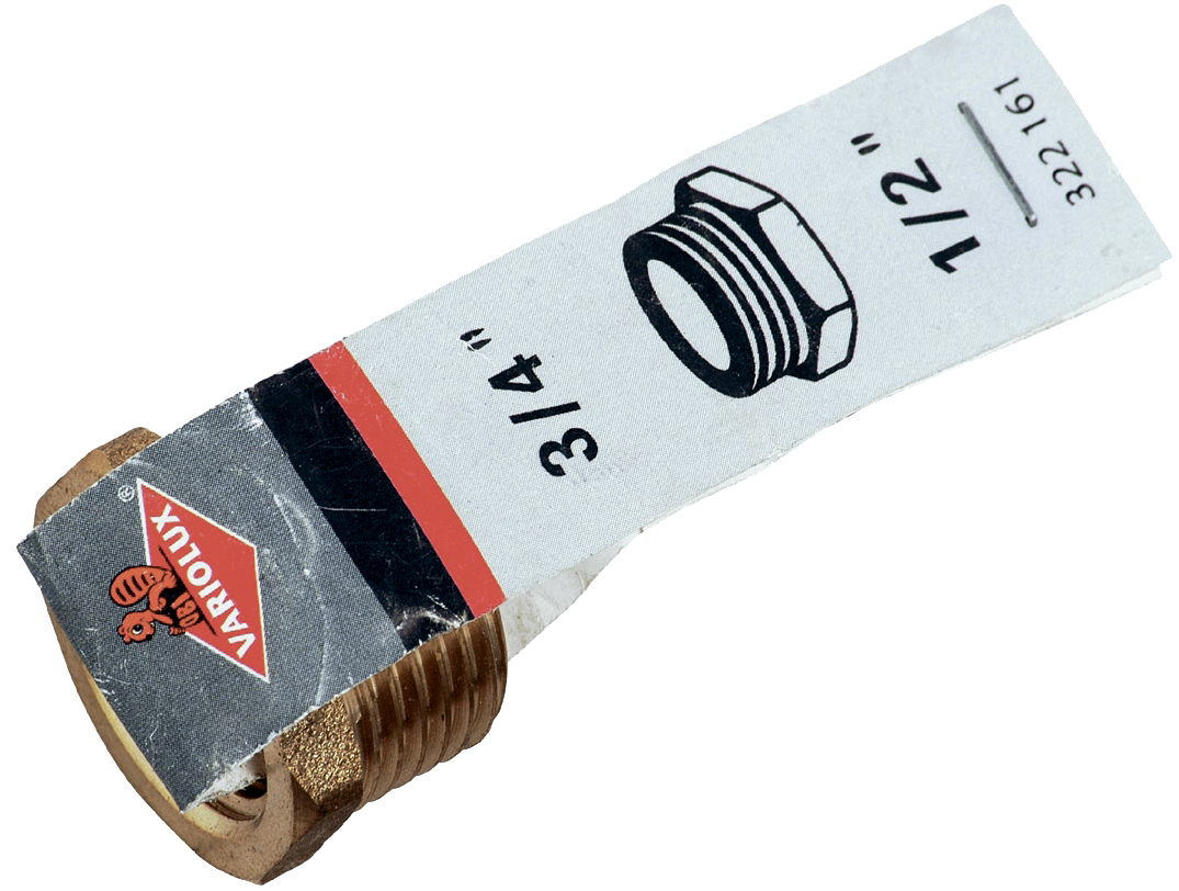 Изображение товара Ниппель переходной LUX-TOOLS 3/4 на 1/2 дюйма латунь наружная резьба