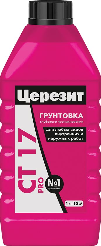 Изображение товара Грунтовка глубокого проникновения готовый Церезит CT 17 PRO желтый 1 л