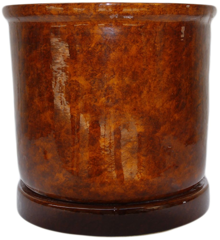 Изображение товара Горшок Цилиндр d56 см 78 л керамический коричневый с поддоном