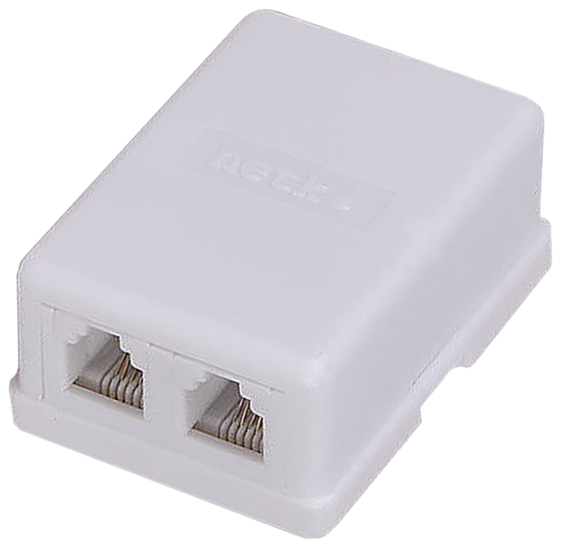 Изображение товара Розетка RJ-11 2 поста Netko белый