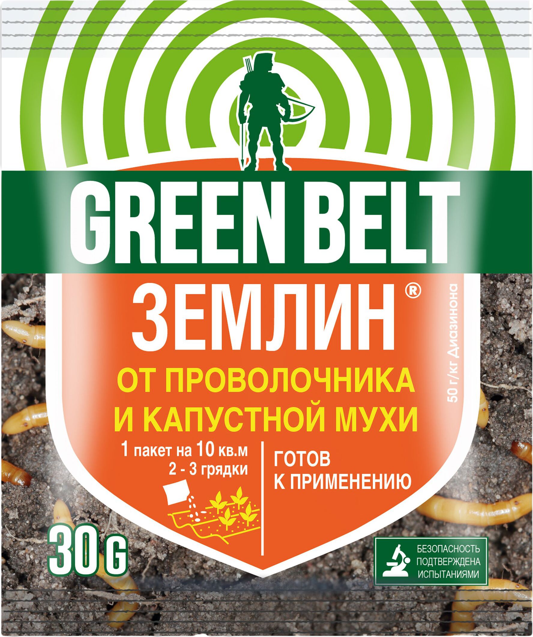 Изображение товара Средство защитное от паразитов GREEN BELT Землин 30 г