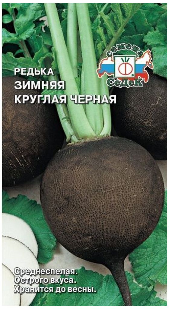 Изображение товара Семена Редьки СеДеК Зимняя Круглая Черная 2 г