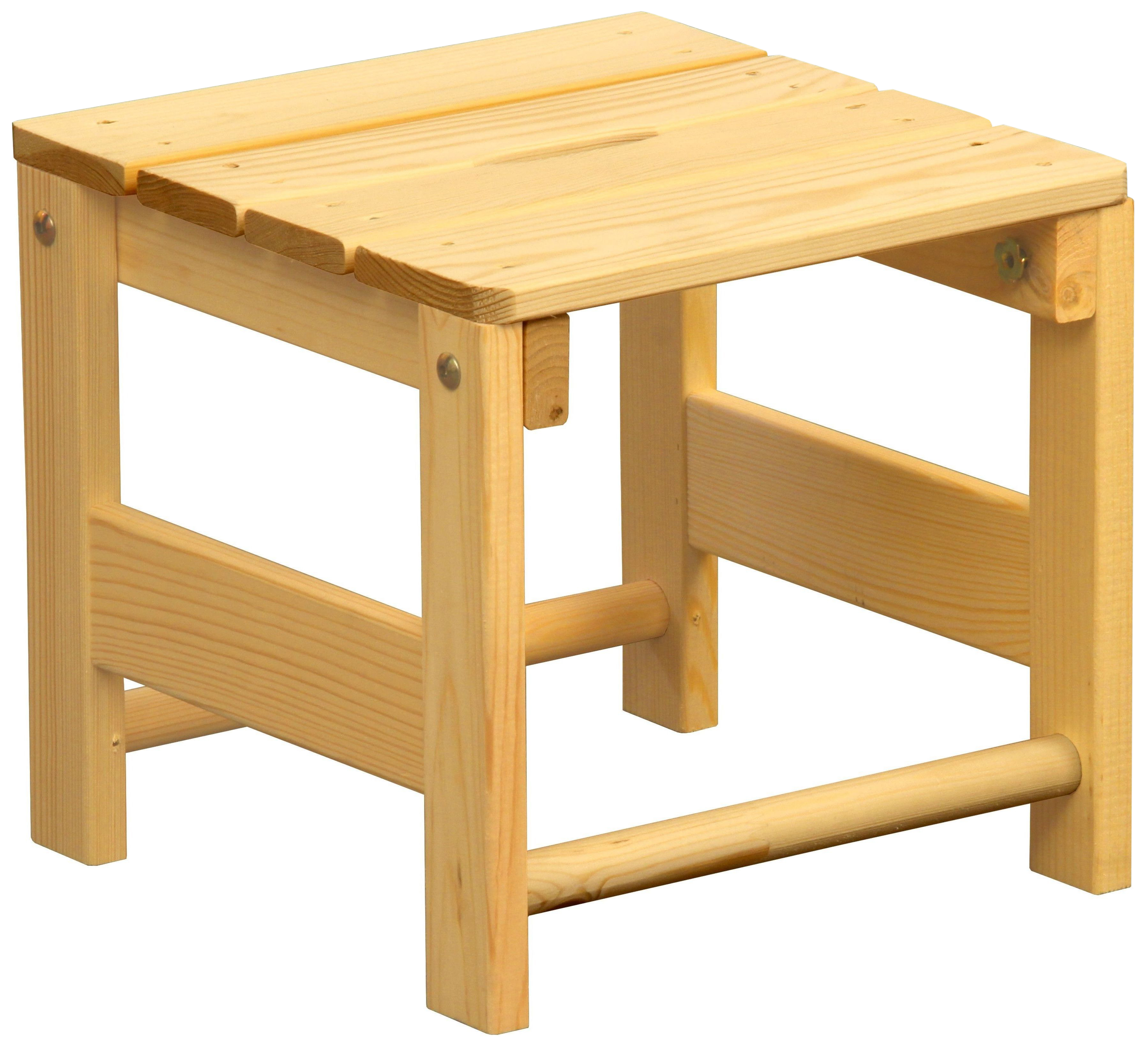 Изображение товара Садовый деревянный табурет коричневый 30х33х33 см высокого качества