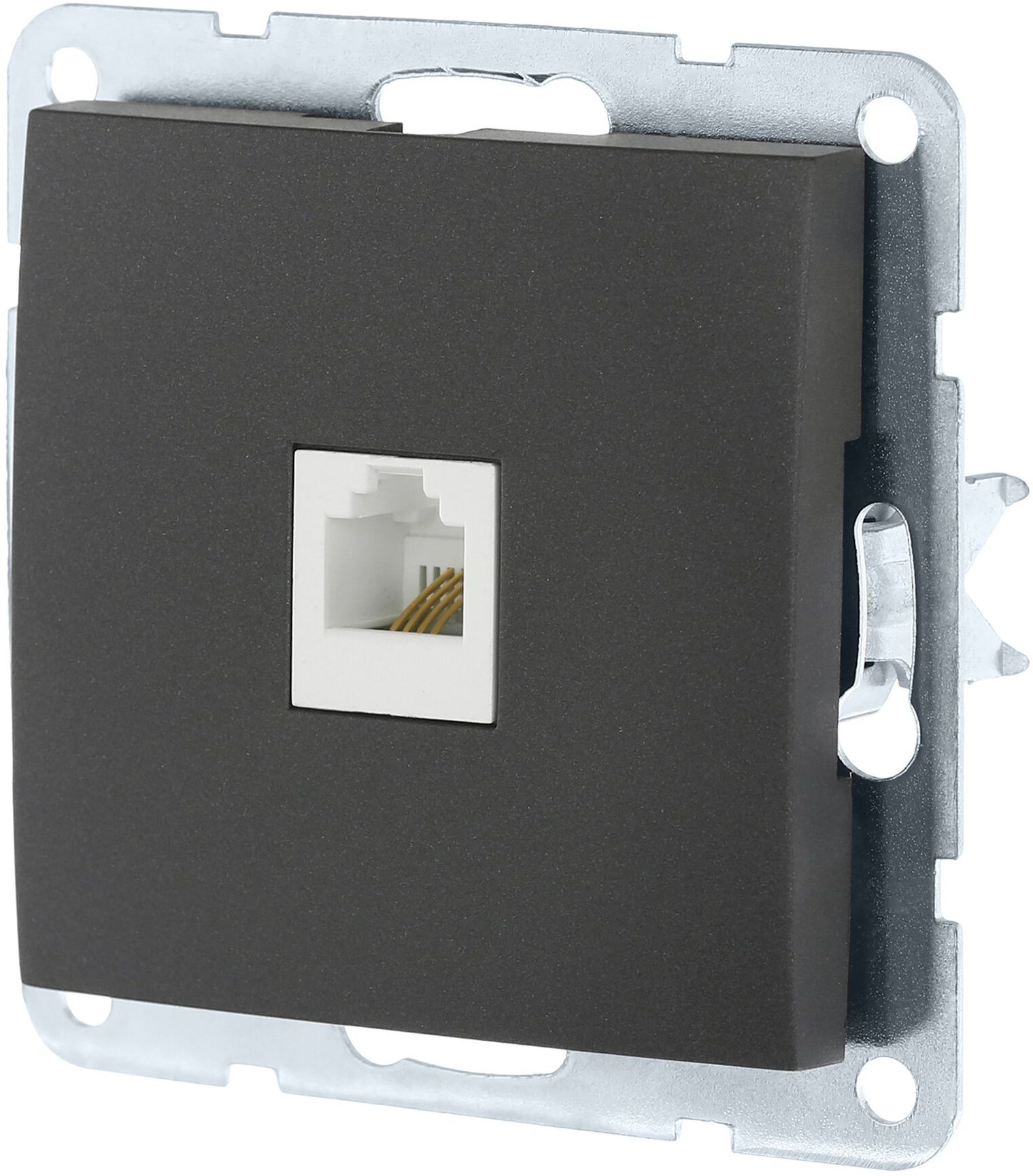 Изображение товара Розетка RJ-45 1 пост CROSSLINK LK60 черный бархат