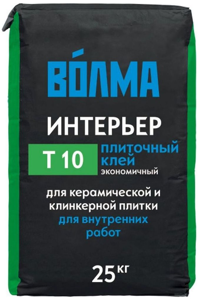Изображение товара Плиточный клей цементный Волма Интерьер Т10 25 кг