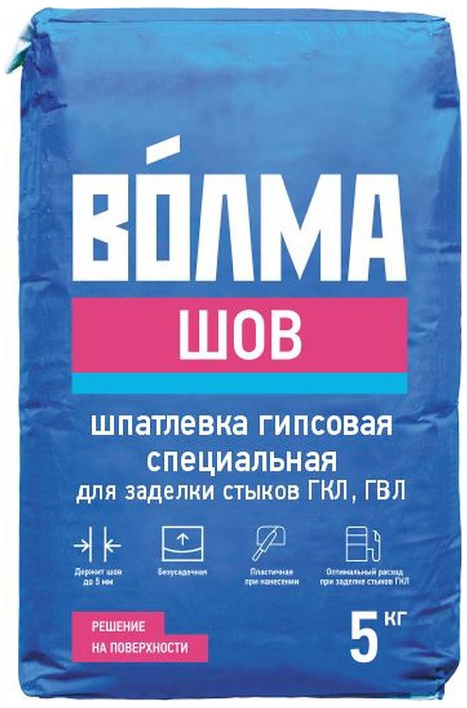 Изображение товара Шпаклевка гипсовая ВОЛМА Шов 5 кг