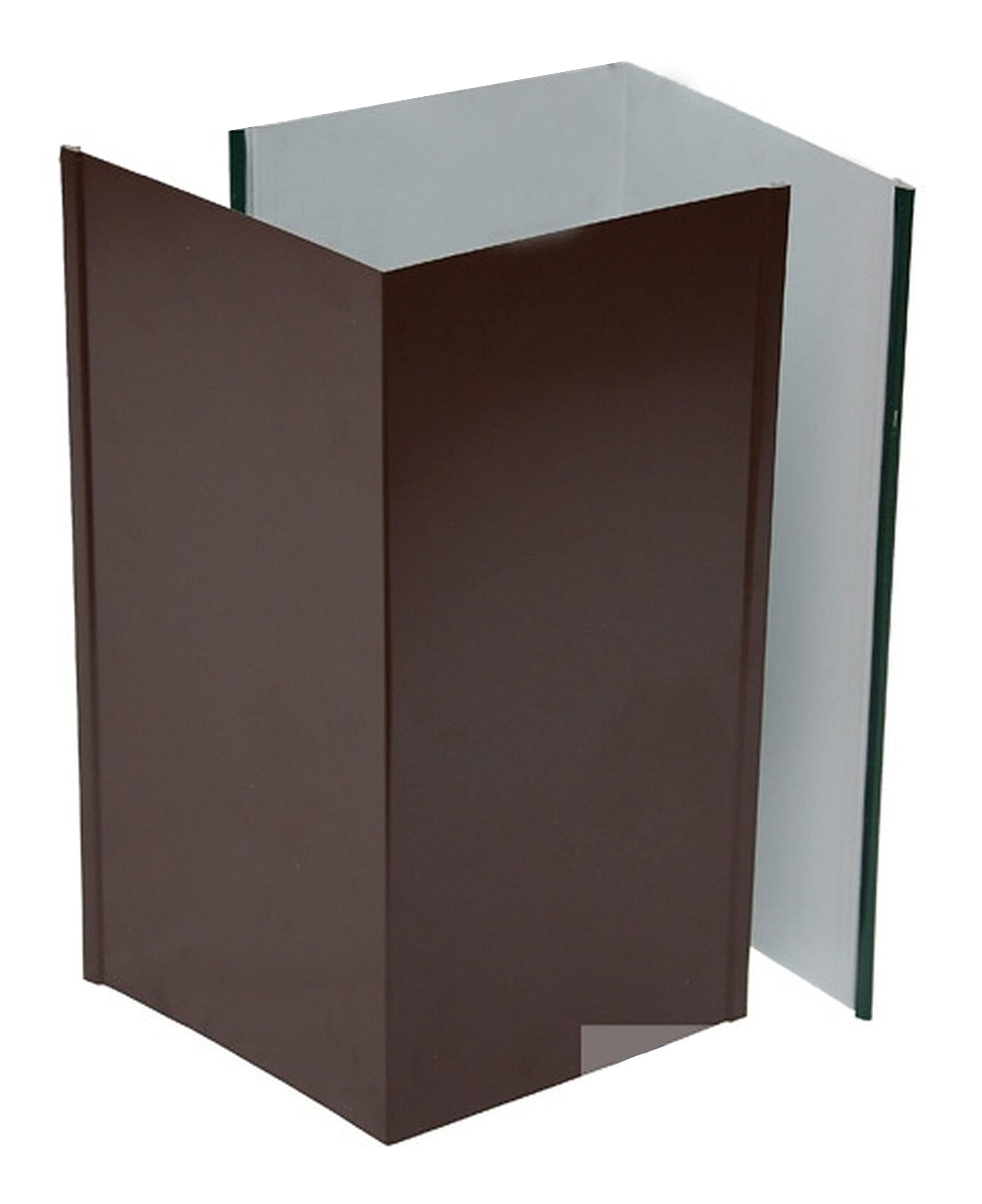 Изображение товара Конек Таврос коричневый 200х20х20 см из оцинкованной стали для кровли