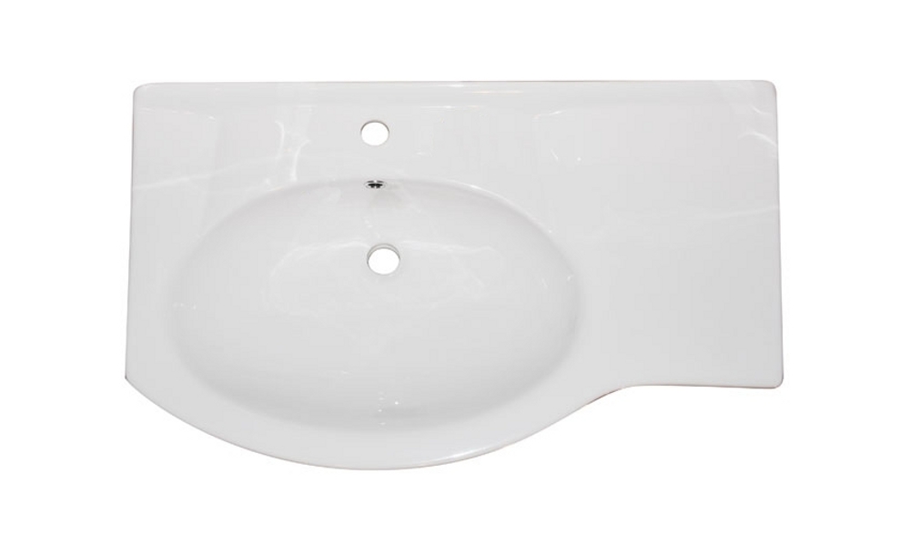 Изображение товара Мебельная раковина провосторонняя santek Коралл белая 82 см