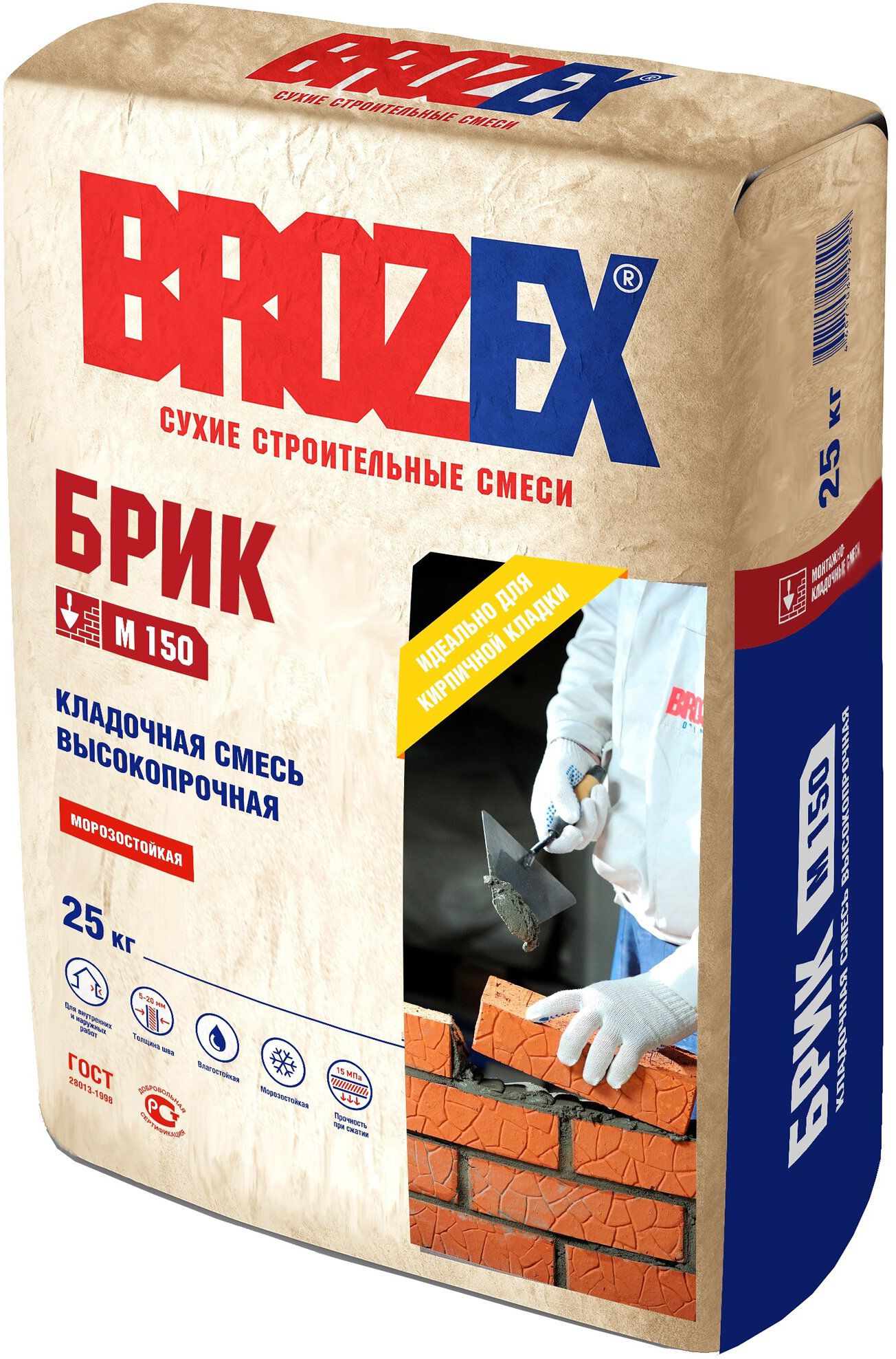 Пескобетон BROZEX Кладочная смесь Универсал BROZEX М-150 25 кг