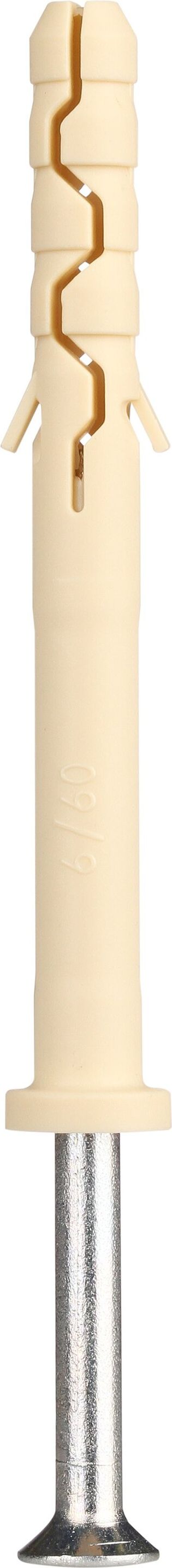 Изображение товара Дюбель-гвоздь ЕВРОПАРТНЕР PDG LK 8x60 цилиндрический бортик нейлон 27 шт