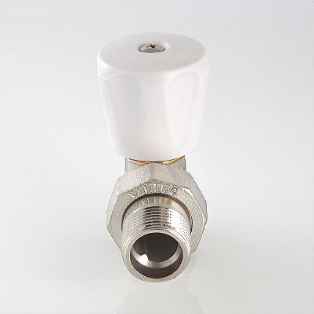 Изображение товара Клапан для радиатора латунь VALTEC 3/4" угловой регулировочный с никелевым покрытием