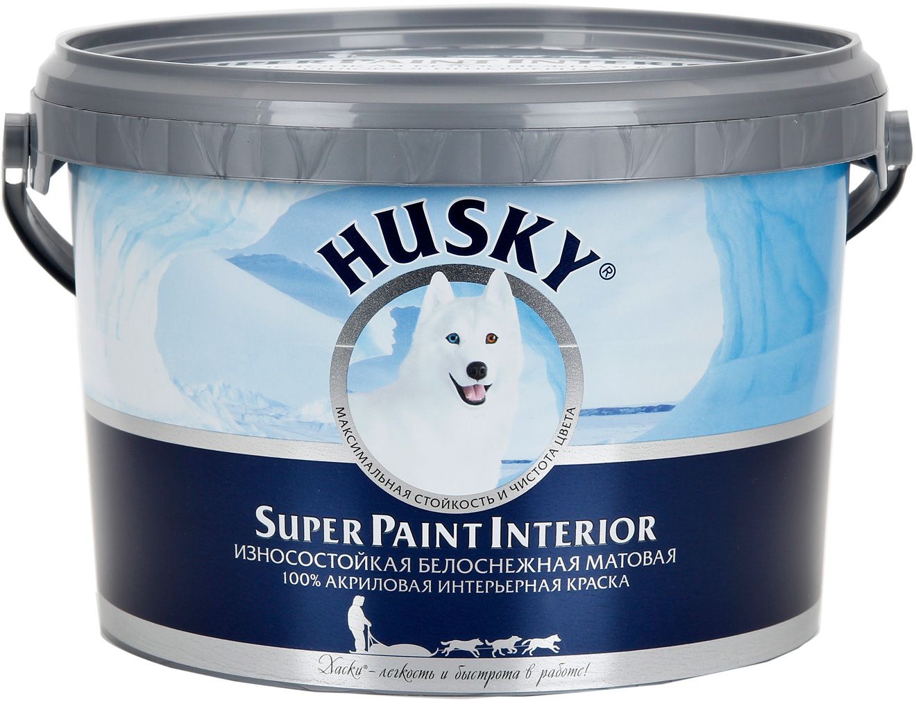 Изображение товара Краска интерьерная HUSKY Super Paint Interior матовая колеруемая 2,5 л для влажных помещений