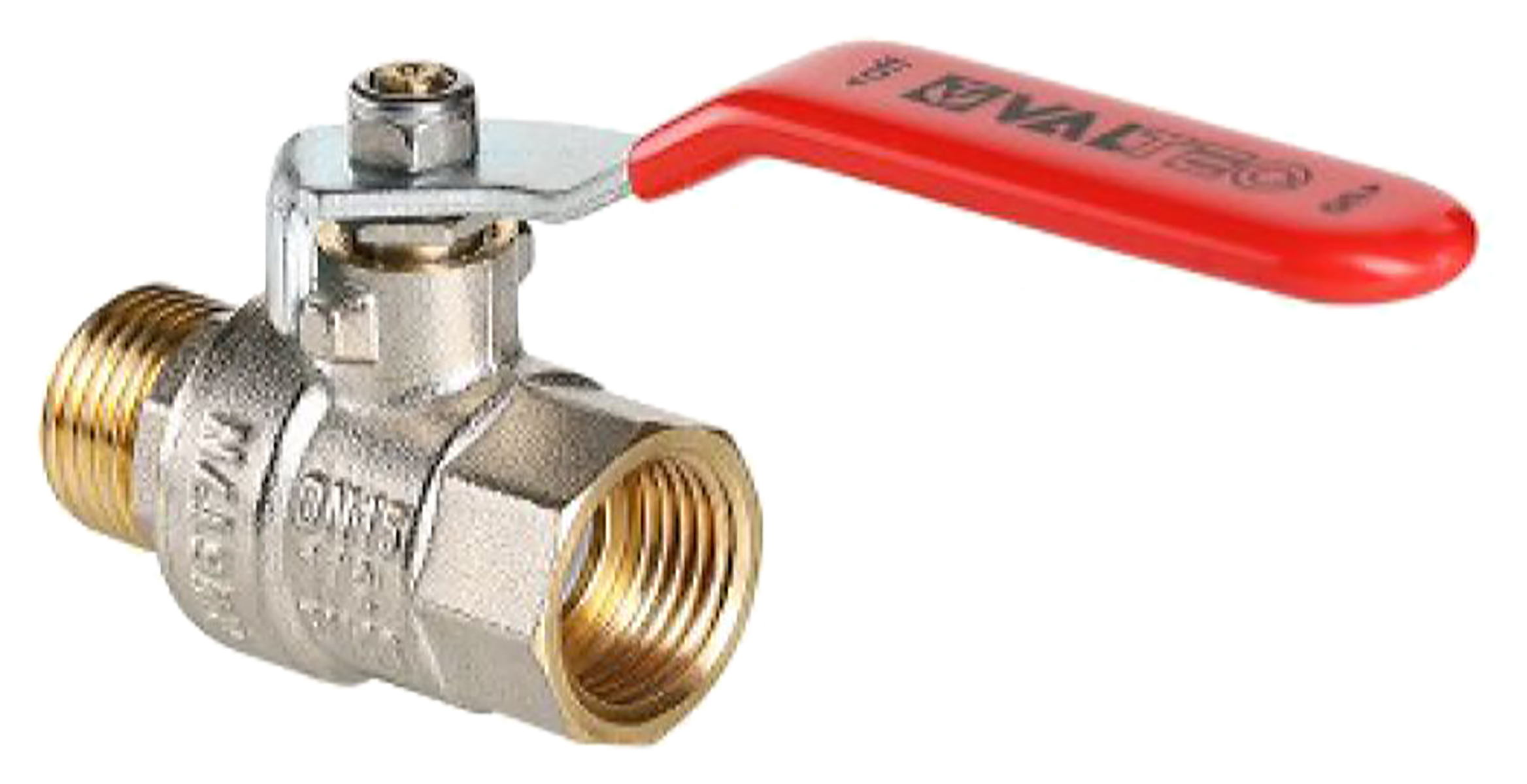 Изображение товара Кран шаровой латунь никелированный VALTEC Base AAV215004 1/2"