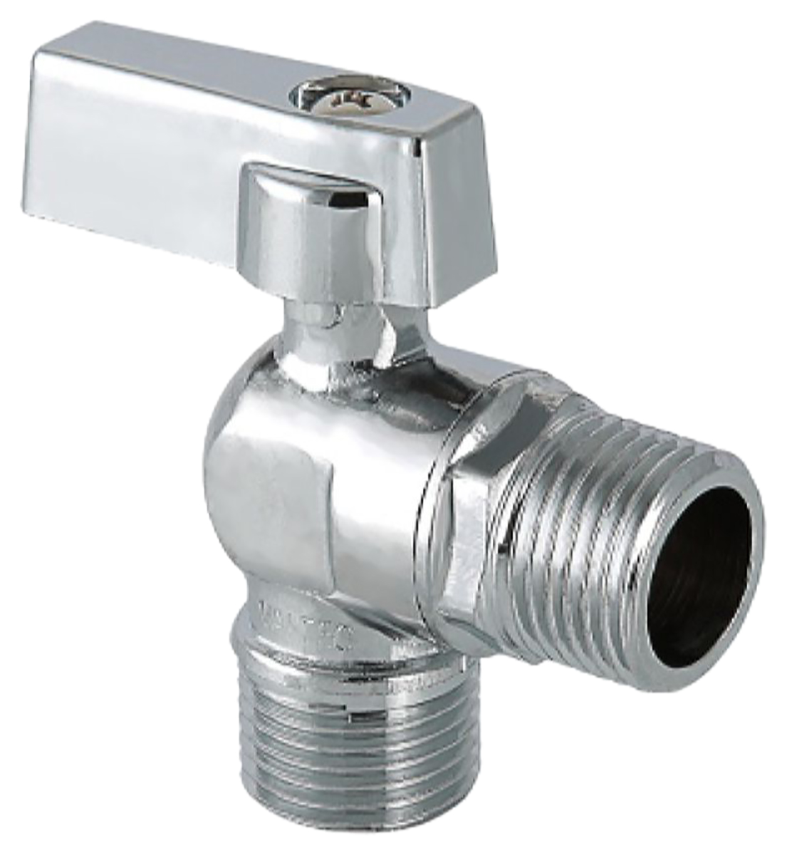 Изображение товара Кран шаровой латунь никелированный VALTEC угловой 1/2" х 1/2