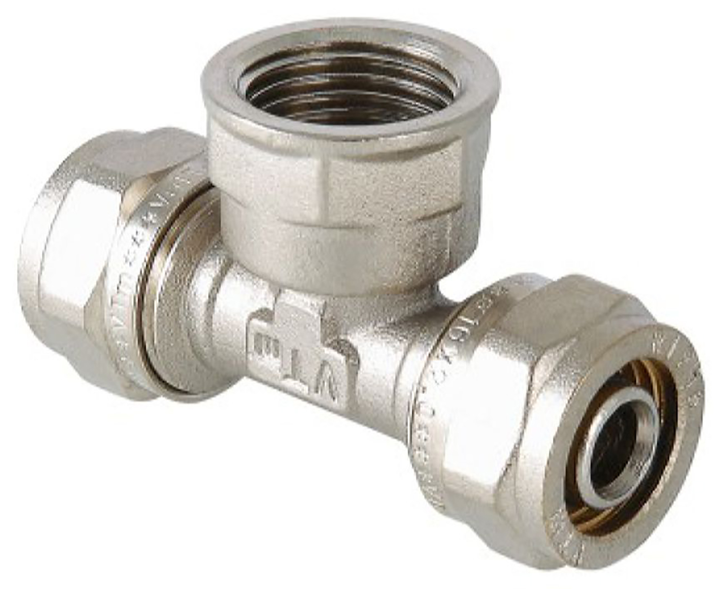 Изображение товара Латунный тройник VALTEC 1/2" x 20 мм для металлопластиковых труб