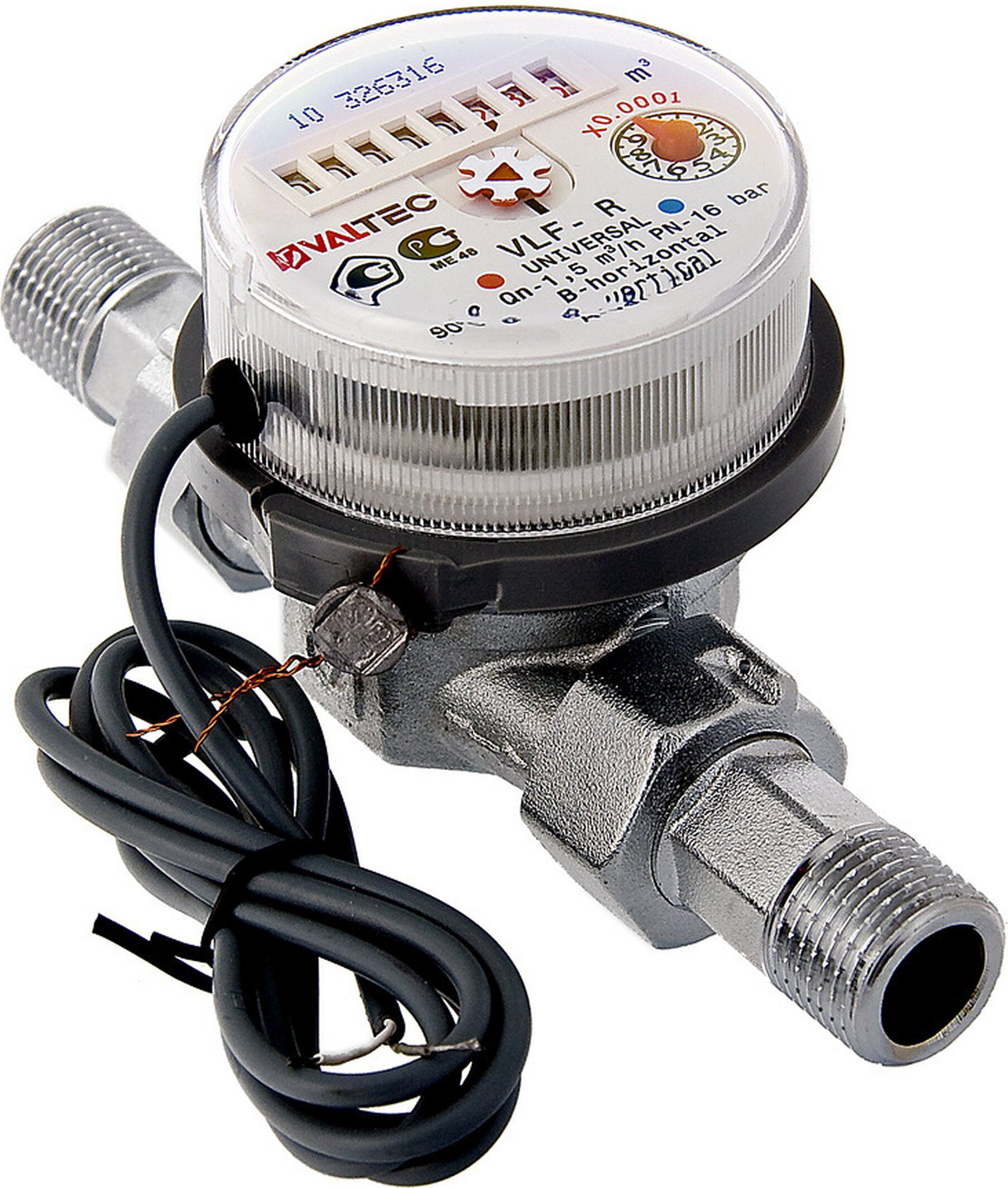 Изображение товара Счетчик VALTEC универсальный крыльчатый 80 мм 1/2" горизонтальный для учета воды