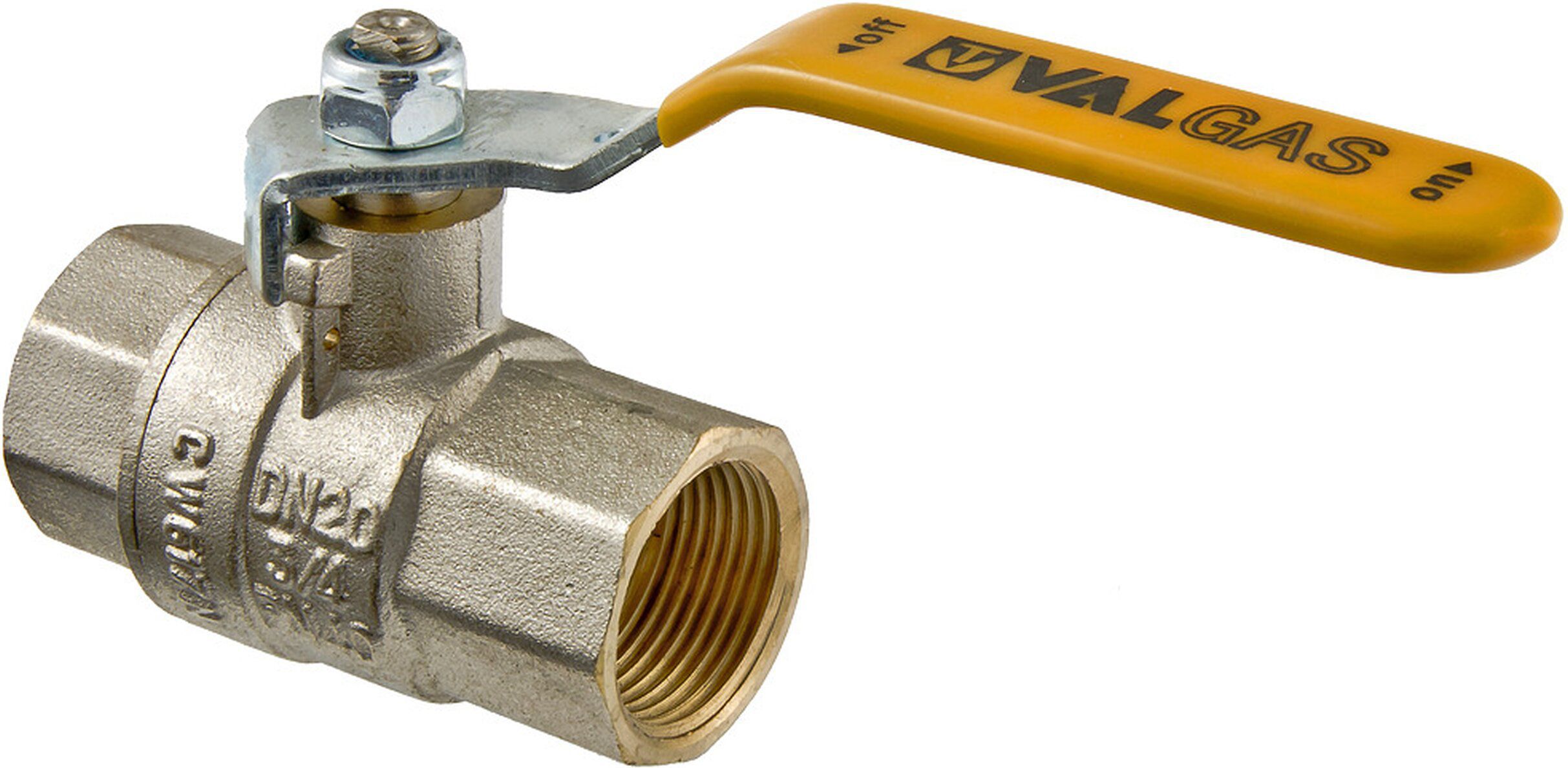 Изображение товара Кран шаровой латунь никелированный VALTEC VALGAS CVT027104 1/2