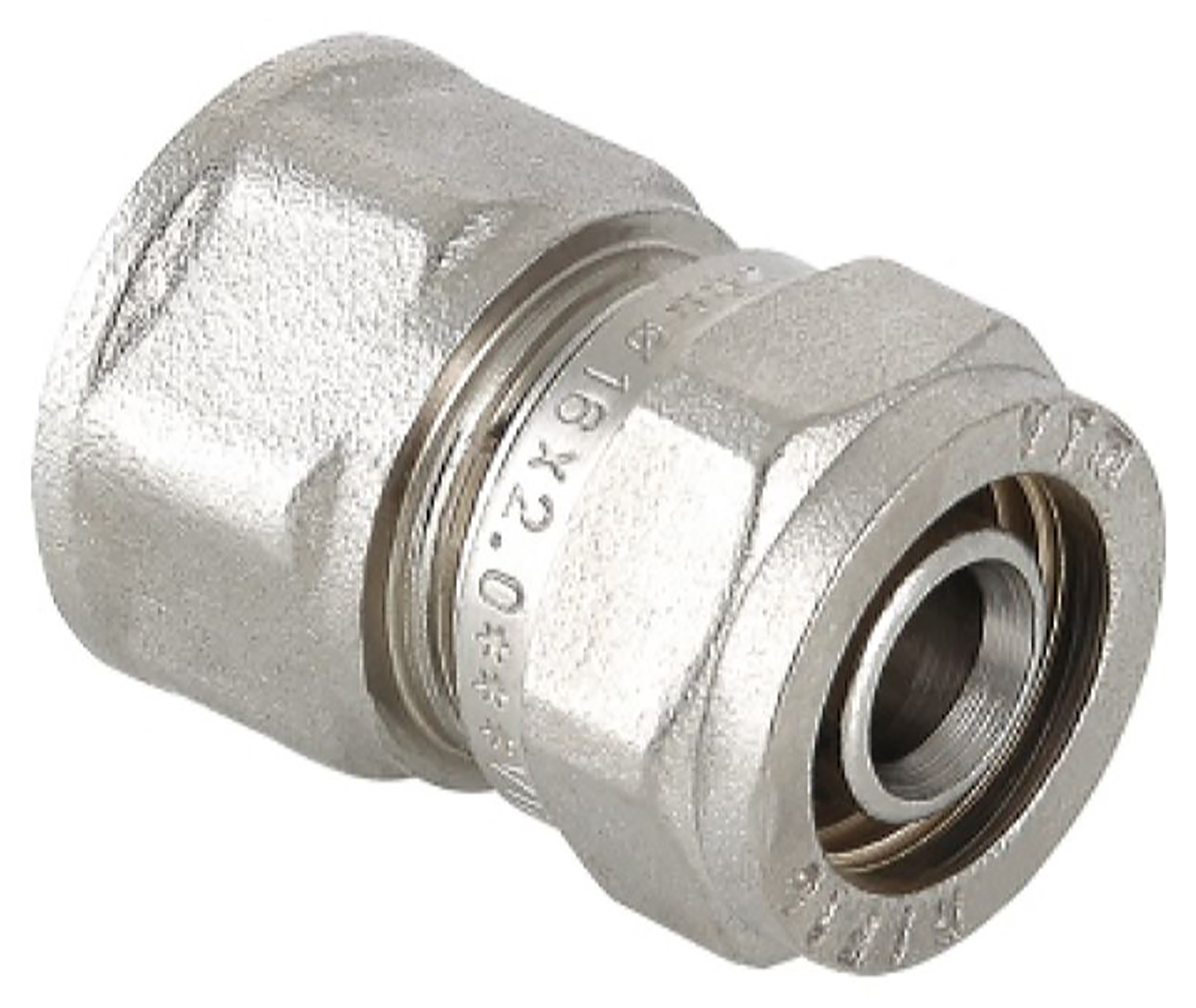Изображение товара Соединитель латунь никелированный VALTEC 3/4" х 16 мм