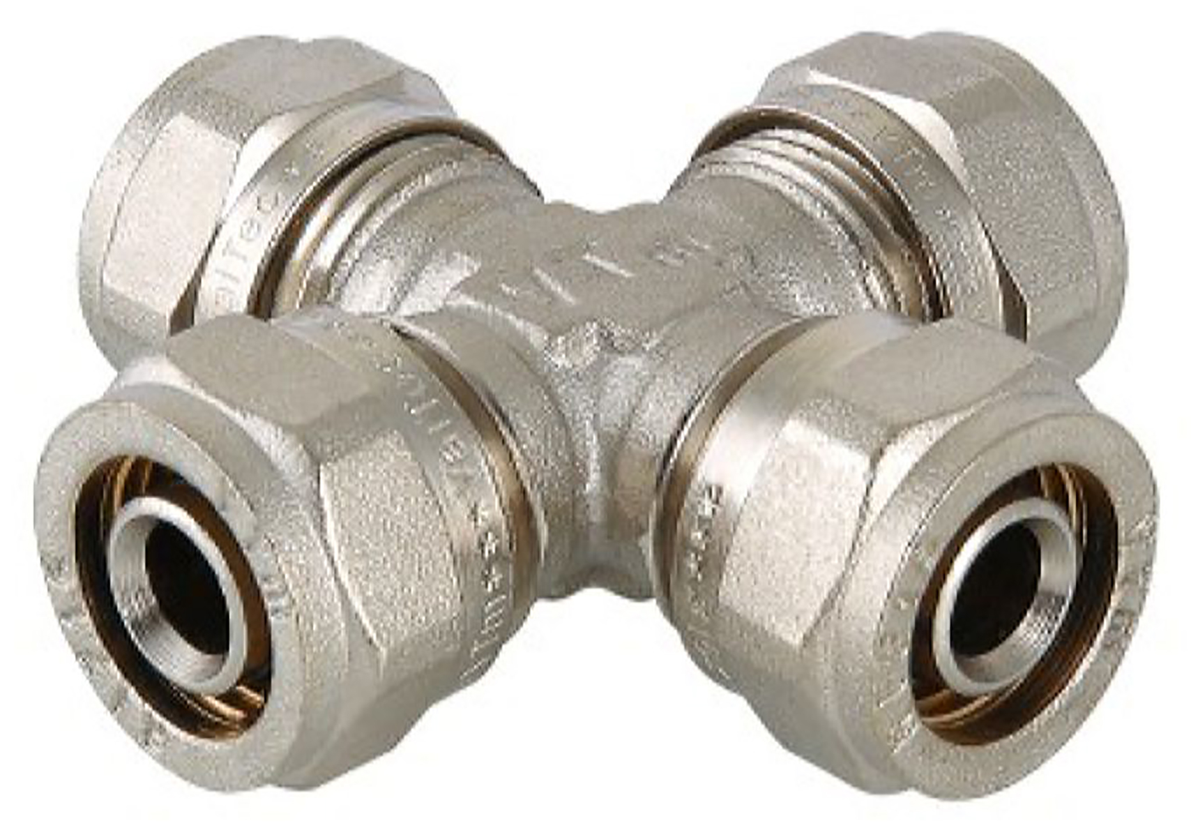 002606. тройник с нр 16х1/2"х16. фитинги для металлопластиковых труб 20. фитинг обжим (цанговый) угольник 90° valtec vtm. N.