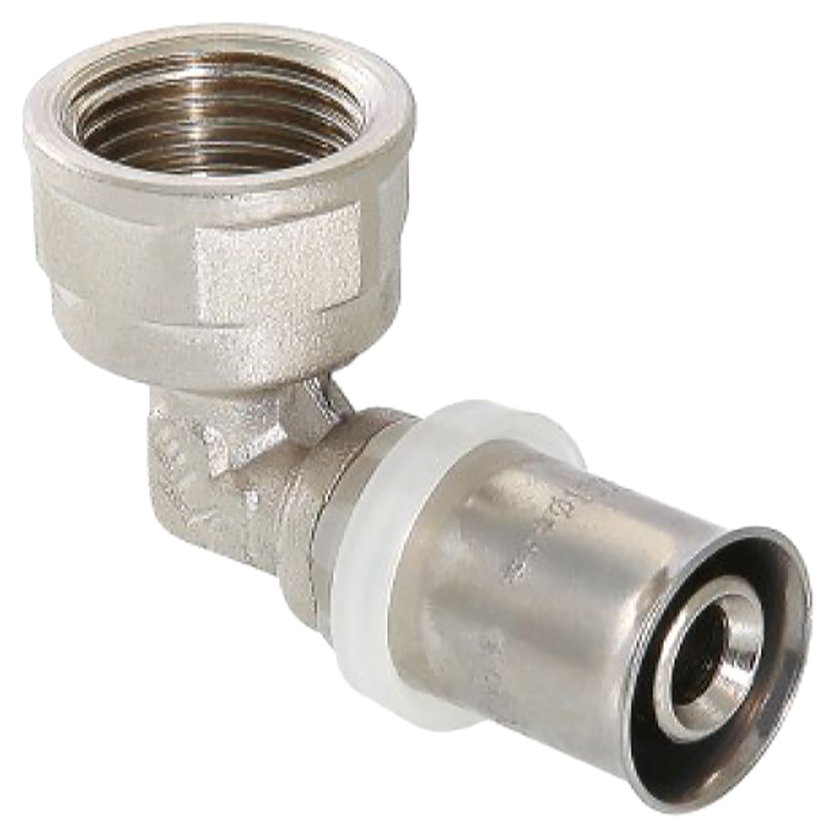 Изображение товара Угольник латунь никелированный VALTEC VTm 252 N 3/4" х 20 мм
