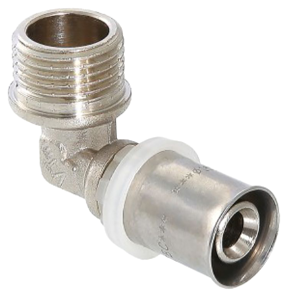 Изображение товара Угольник латунь никелированный VALTECVTm.253.N 1/2" х 16 мм
