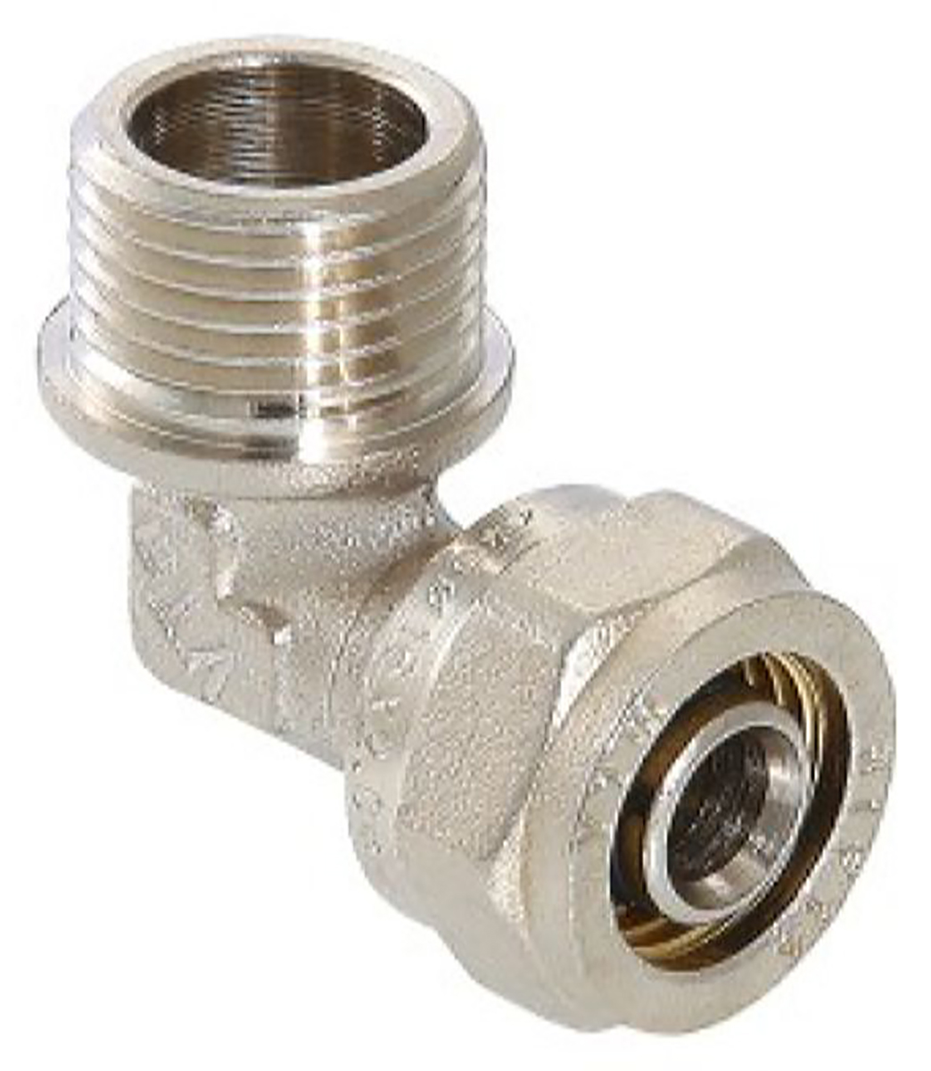 Изображение товара Угольник латунь никелированный VALTEC IV3531604 1/2" x 16 мм