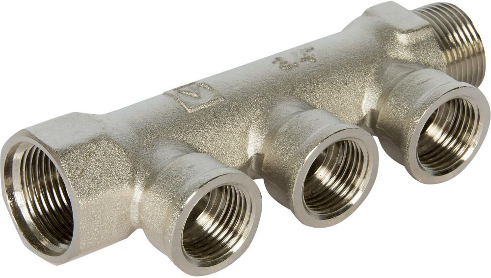 Изображение товара Коллектор латунь никелированная VALTEC 3/4"х 1/2" 