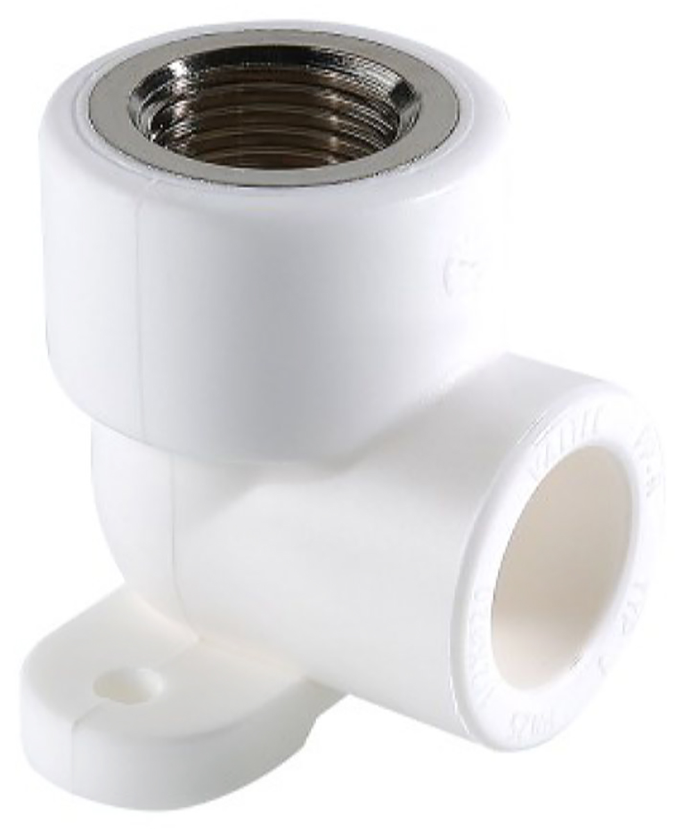 Изображение товара Угольник с креплением полипропиленовый VALTEC 1/2" х 20 мм