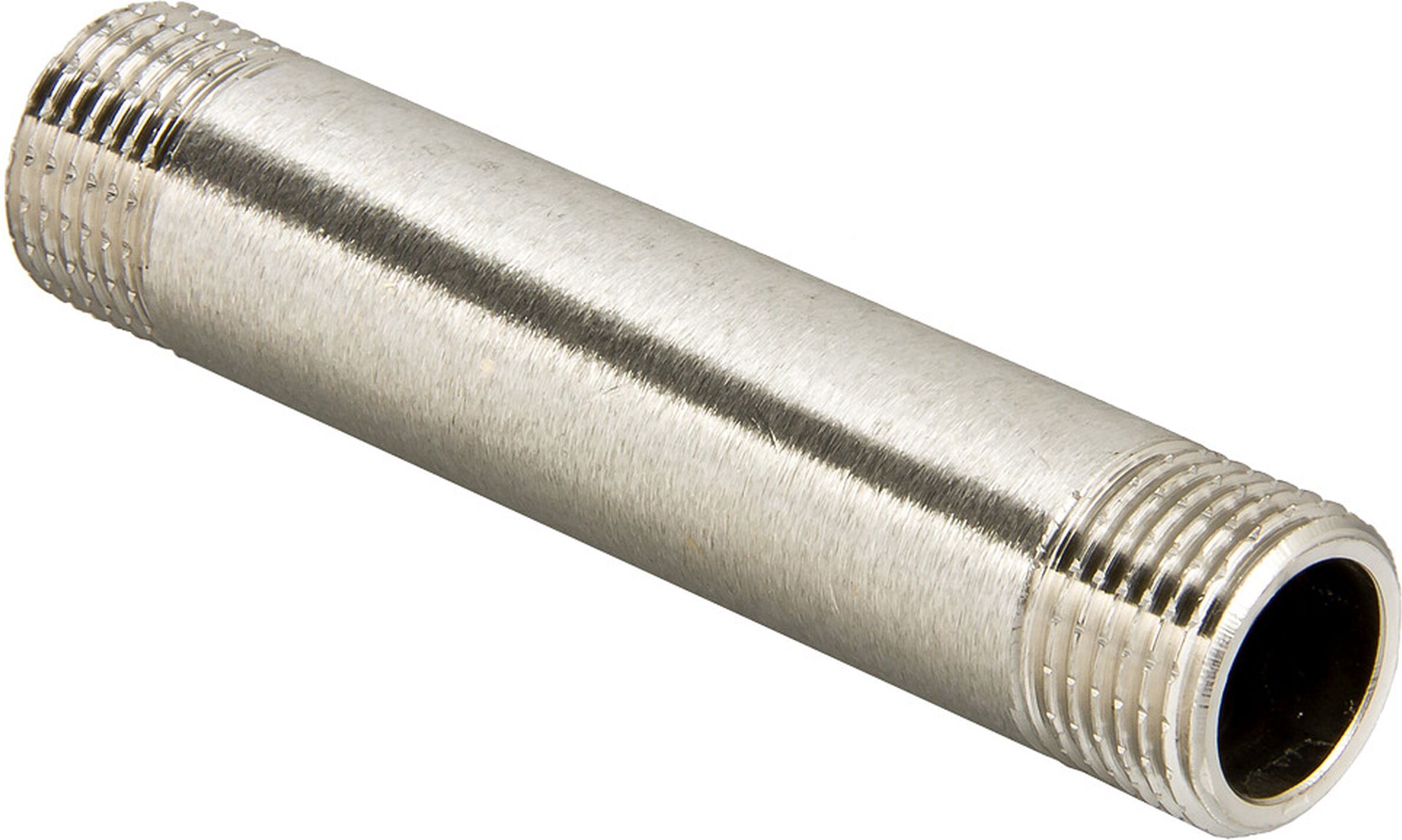 Изображение товара Бочонок латунь никелированная VALTEC 1/2" длина 250 мм резьба ГОСТ
