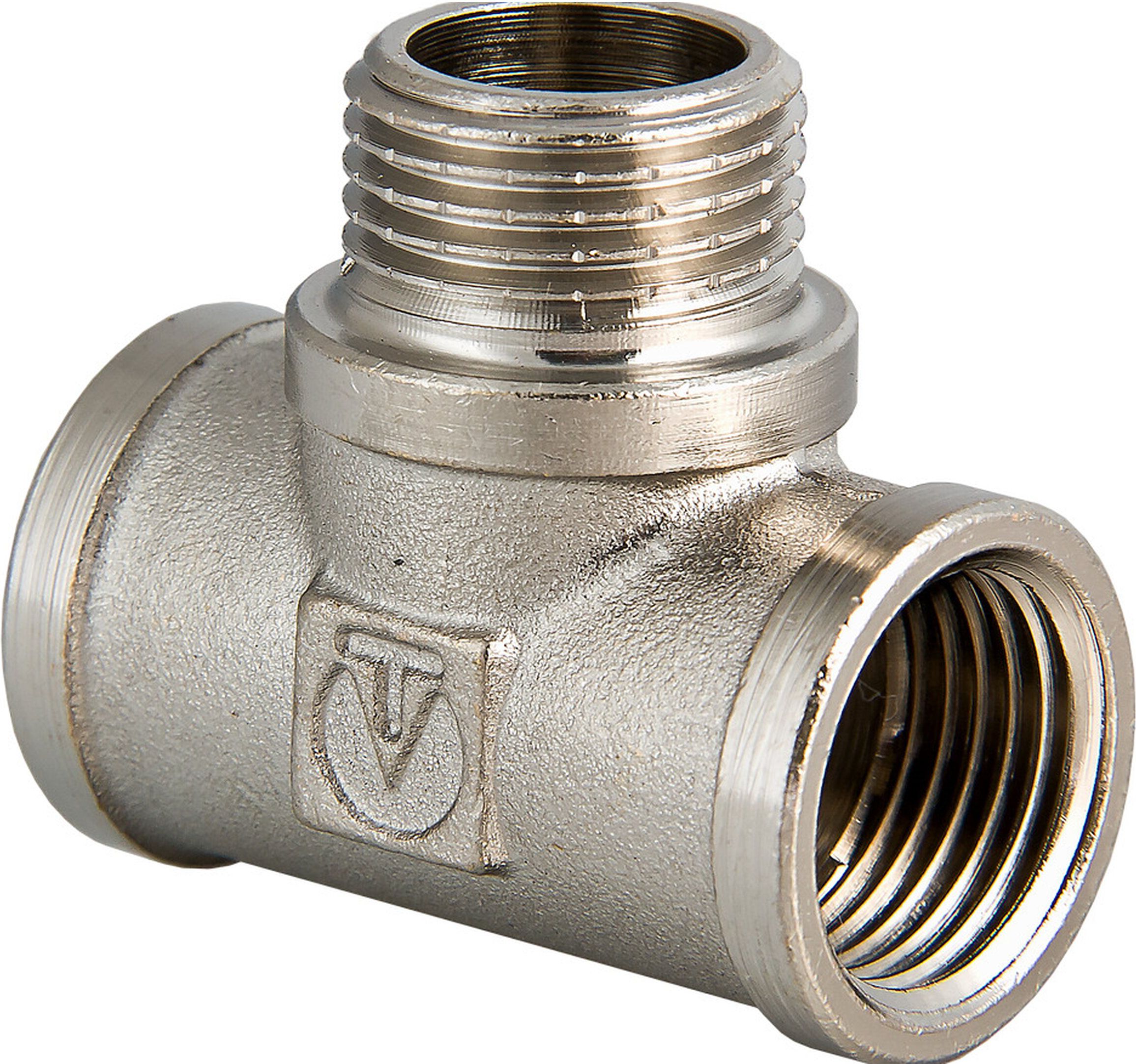 Изображение товара Тройник латунь никелированная VALTEC 1/2"