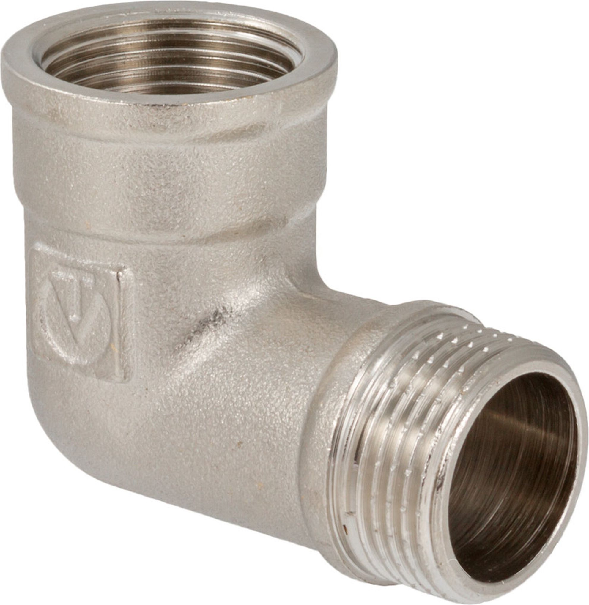 Изображение товара Угольник латунь никелированная VALTEC 1/2" ГОСТ ISO