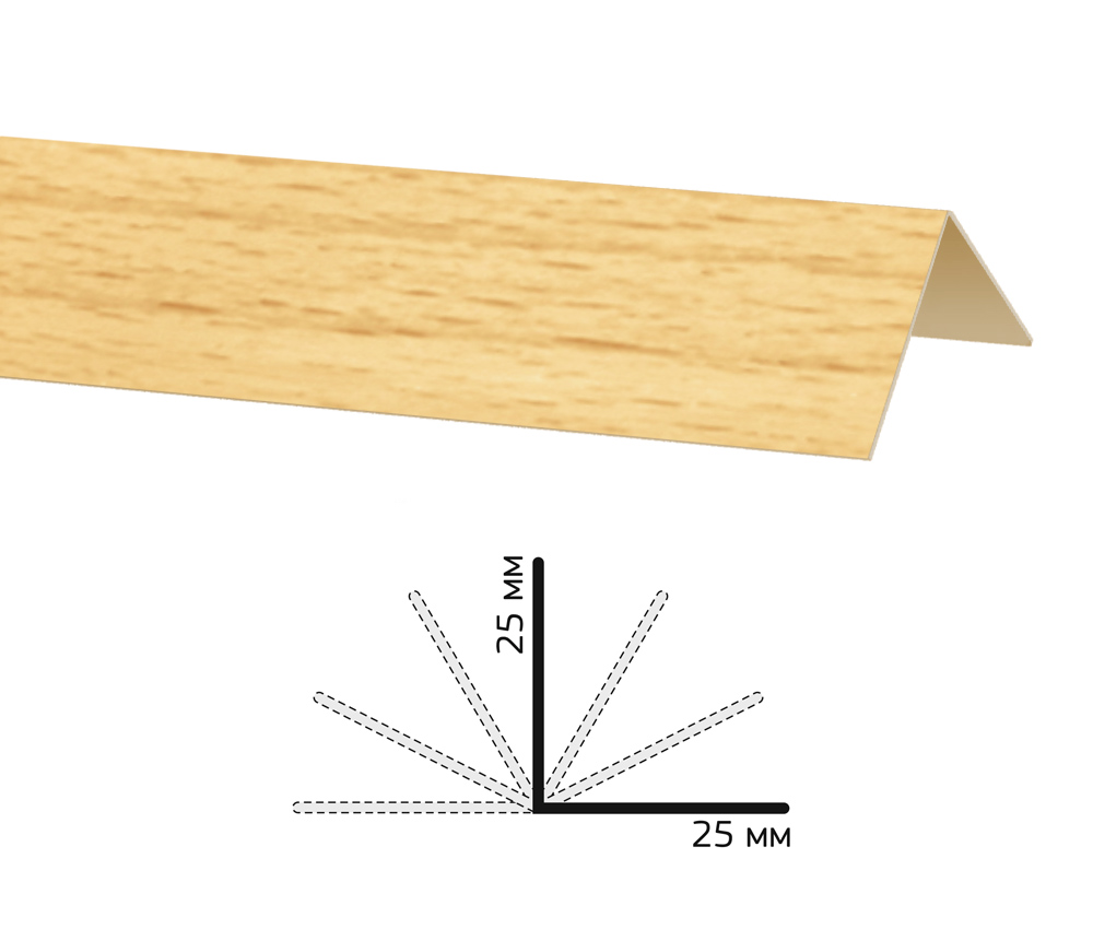 Изображение товара Угол Decoplast бук розовый 25 х 25 мм