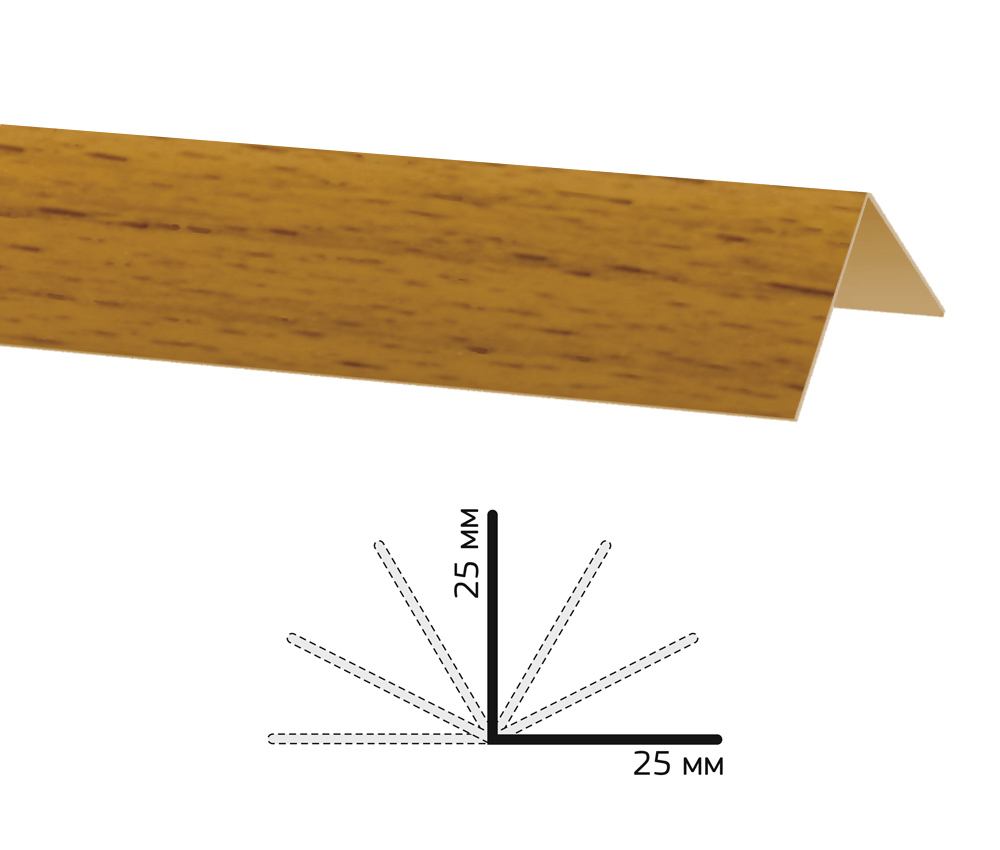 Изображение товара Угол Decoplast бук темный 25 х 25 мм