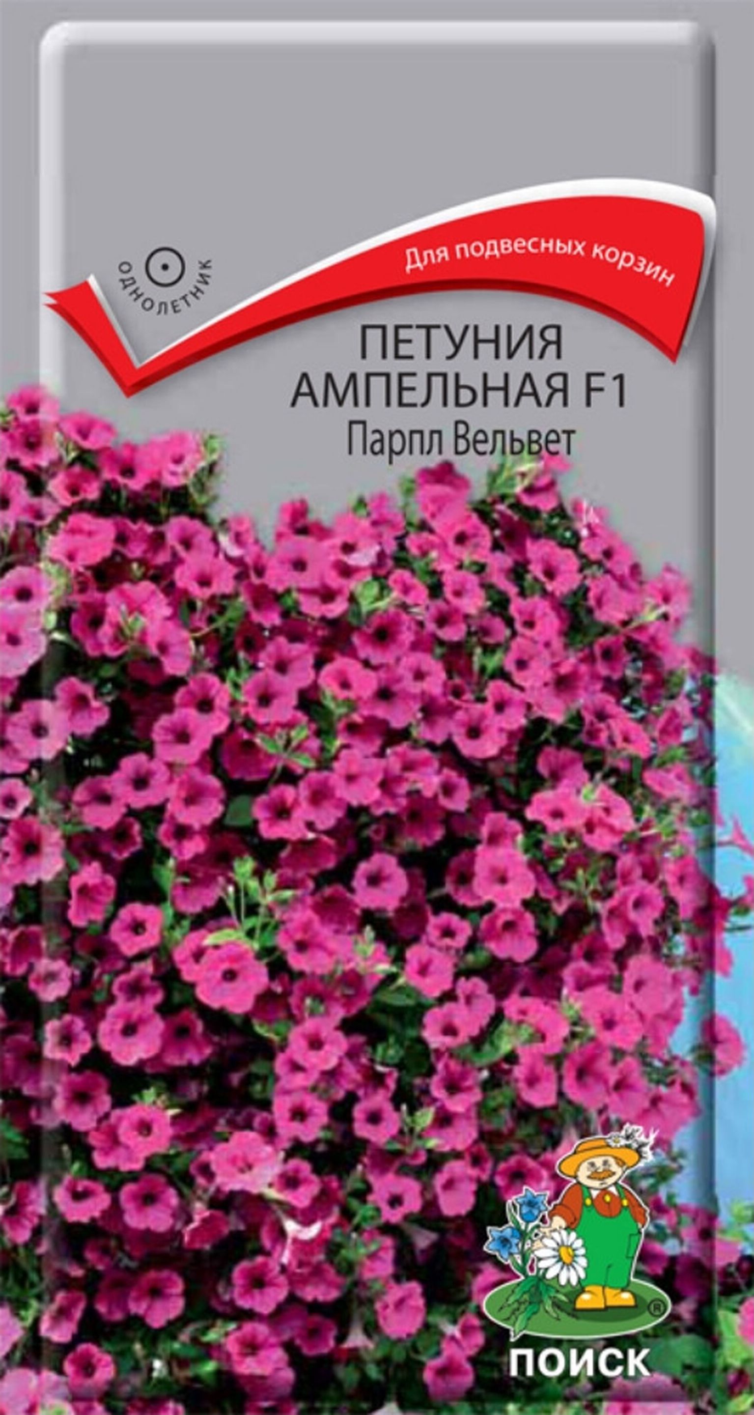 Изображение товара Семена Петунии ампельной ПОИСК Парпл Вельвет F1 5 шт