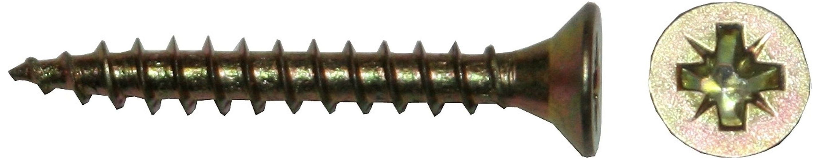 Изображение товара Саморезы Tech-KREP 6х60 мм крестообразные универсальные желтый цинк 100 шт