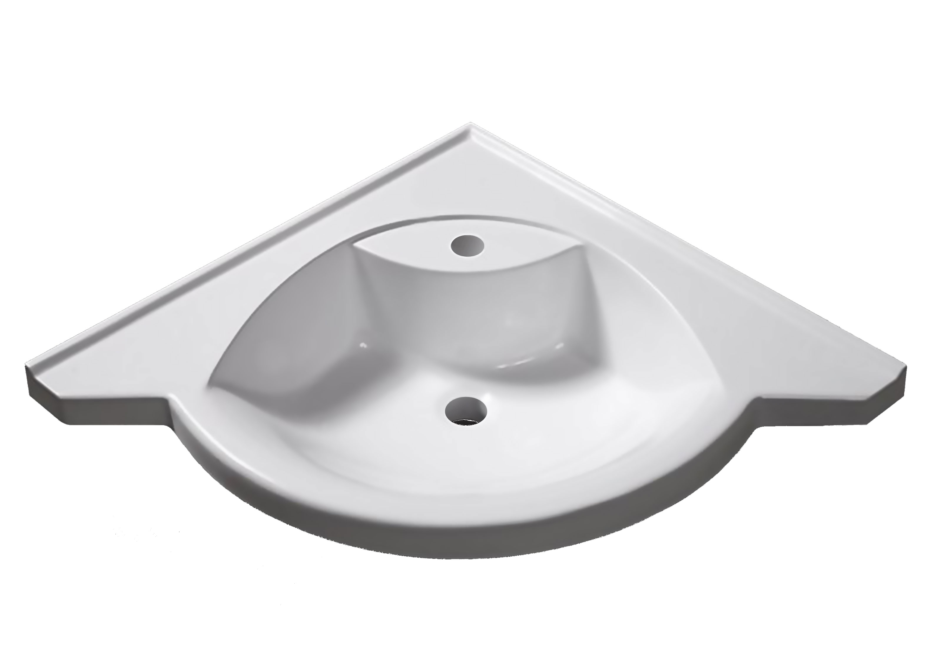 Изображение товара Мебельная раковина Belux Аквалина 62 см искусственный мрамор угловая для ванной