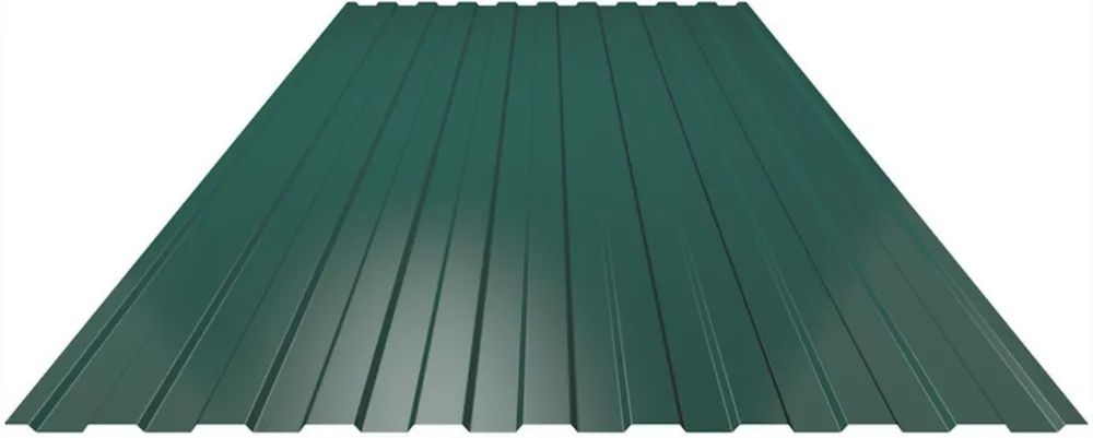 Изображение товара Профнастил С-8 Таврос зеленый 2000х1200х0,35 мм для фасадов кровли и заборов