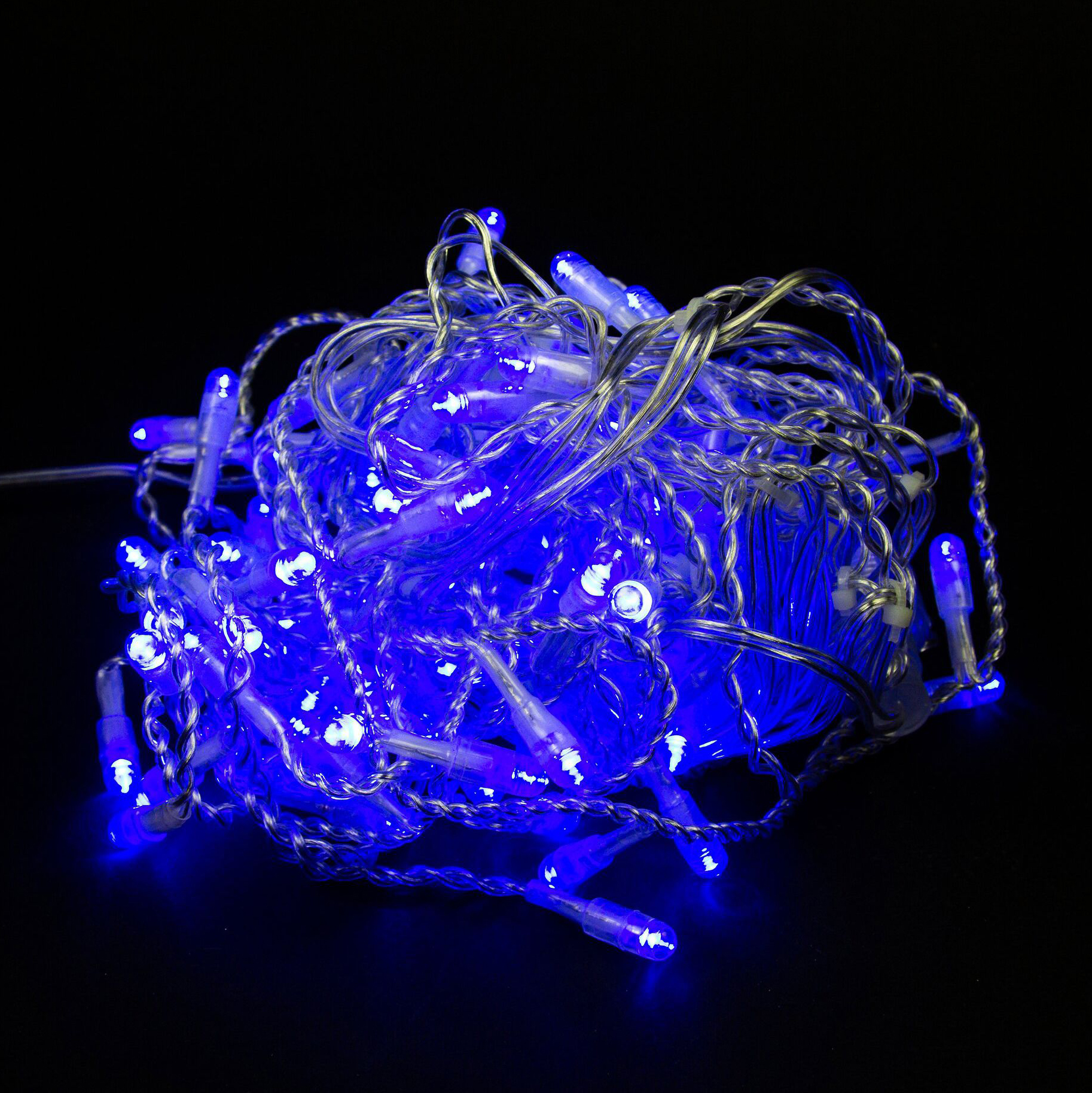 Изображение товара Гирлянда внешняя нить SH LIGHTS 100 LED синий 2 м для улицы