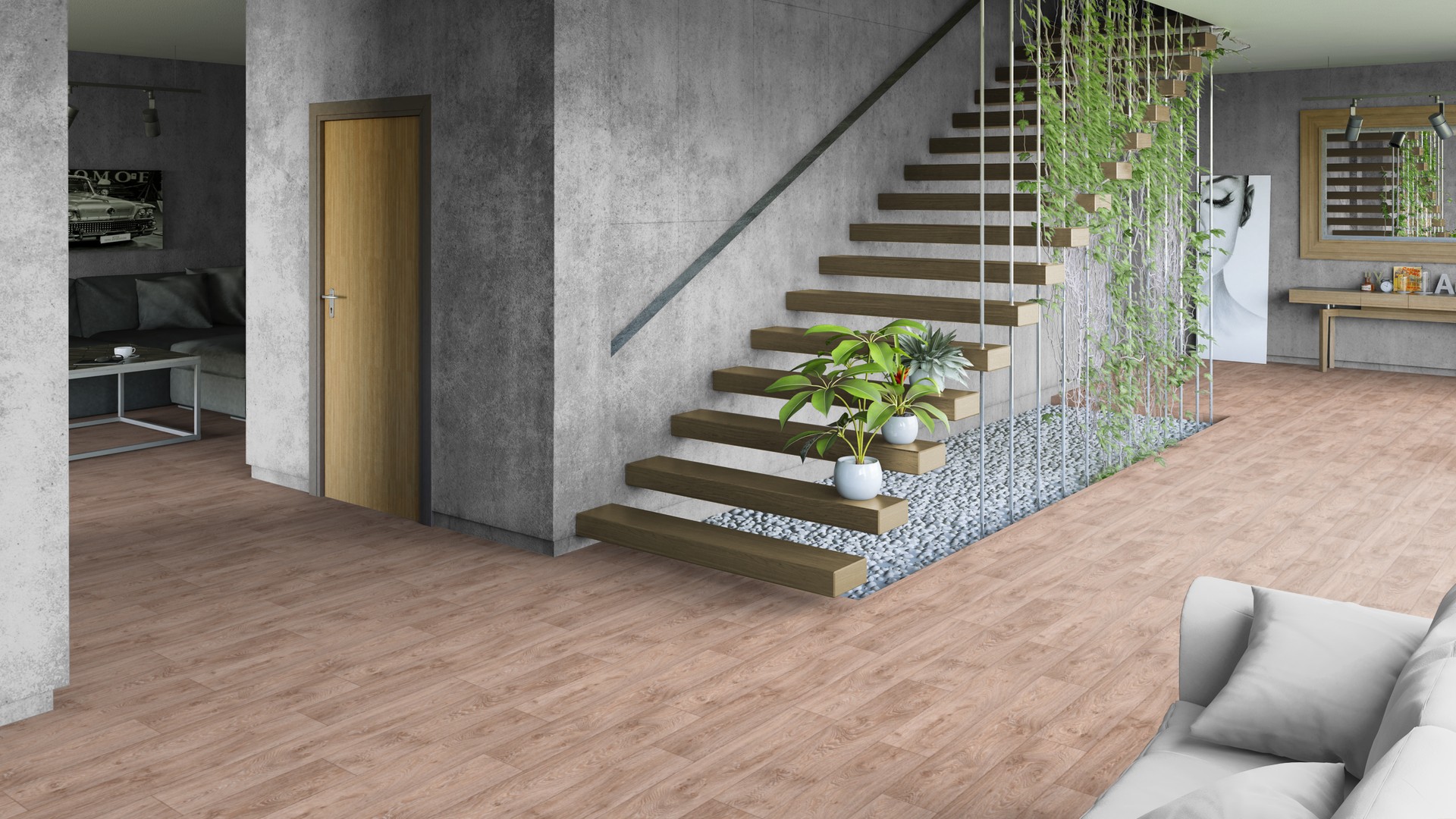 Изображение товара Линолеум Tarkett Европа Akron 6 4 м, бытовой, имитация паркета, класс 23