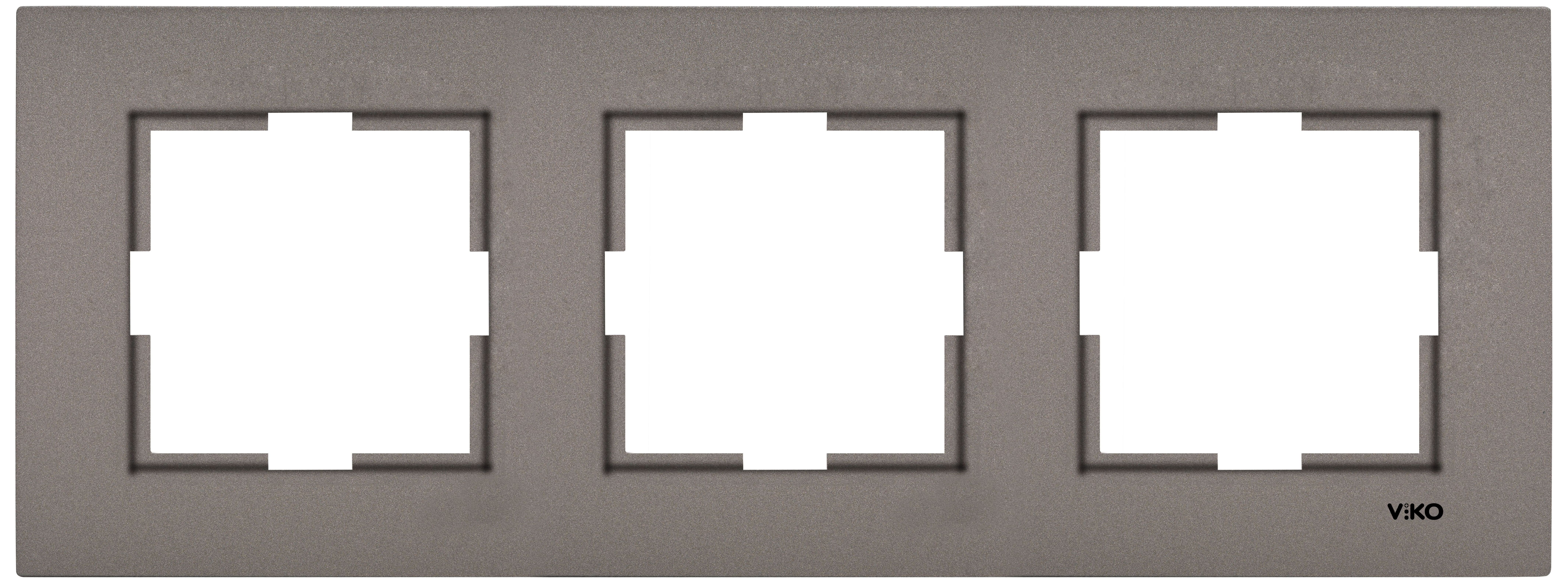 Изображение товара Рамка 3 поста Viko Novella антрацит для скрытой проводки