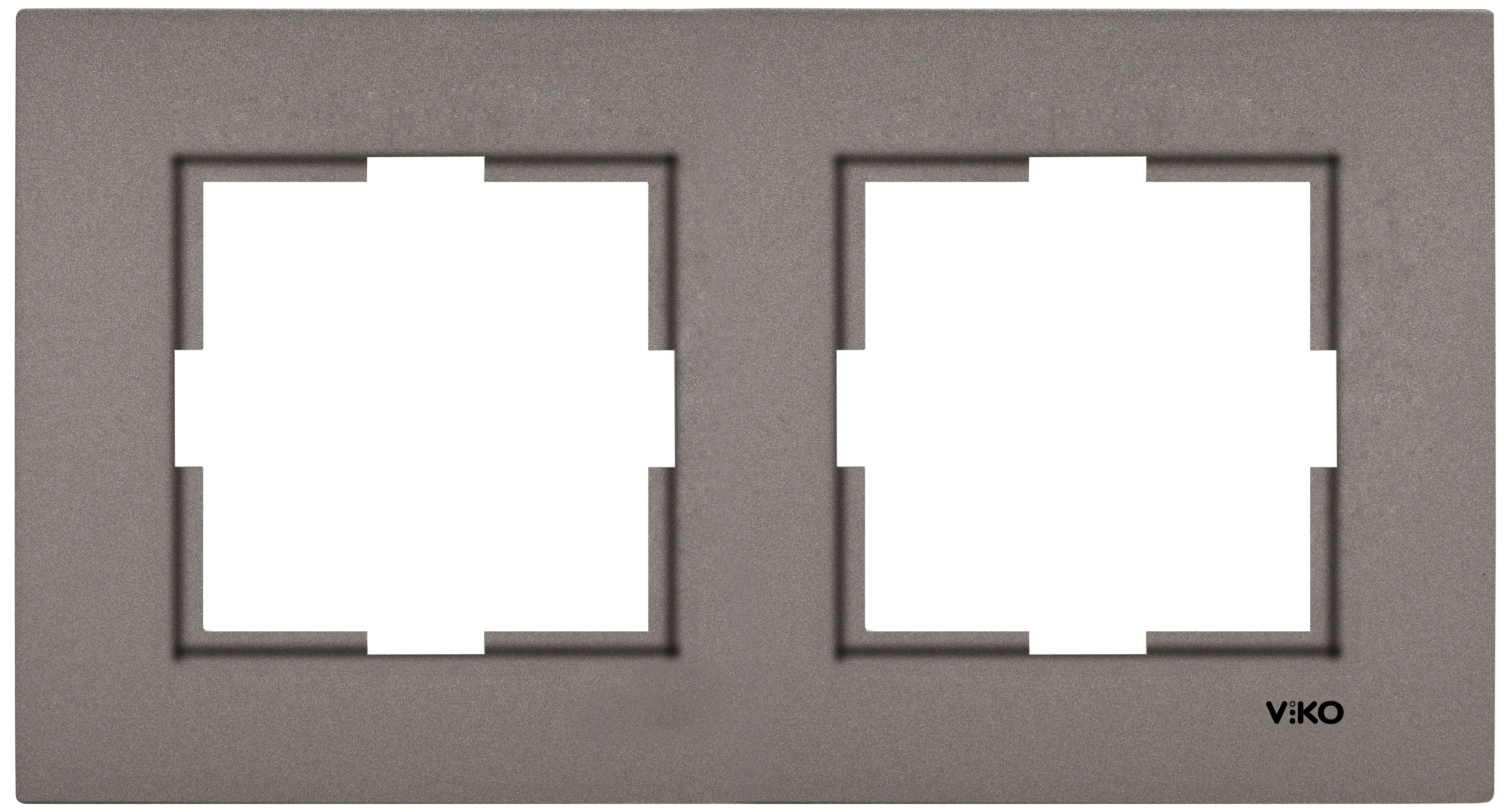 Изображение товара Рамка 2 поста Viko Novella антрацит для скрытой проводки
