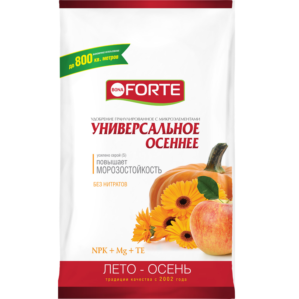 Изображение товара Универсальное осеннее минеральное удобрение BONA FORTE 5 кг с микроэлементами