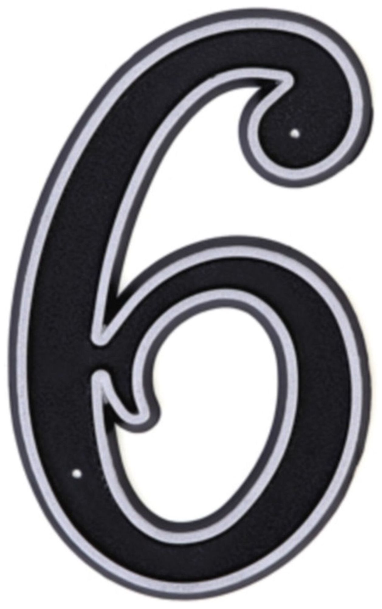 Изображение товара Цифра 6 Larvij 150х80 мм пластиковая для номеров дверей и помещений