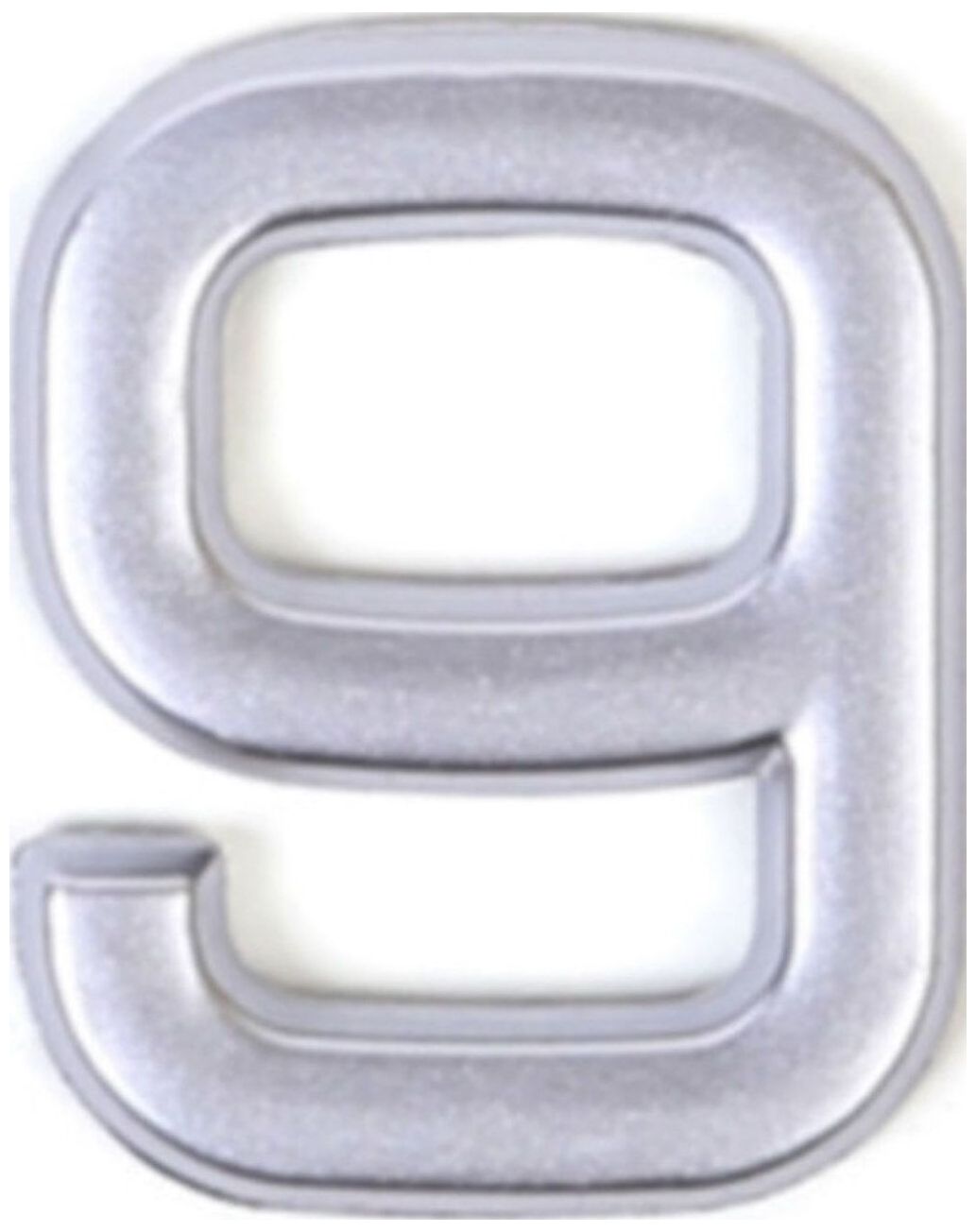 Изображение товара Цифра "9" самоклеящаяся Larvij 40х32 мм пластик серебро