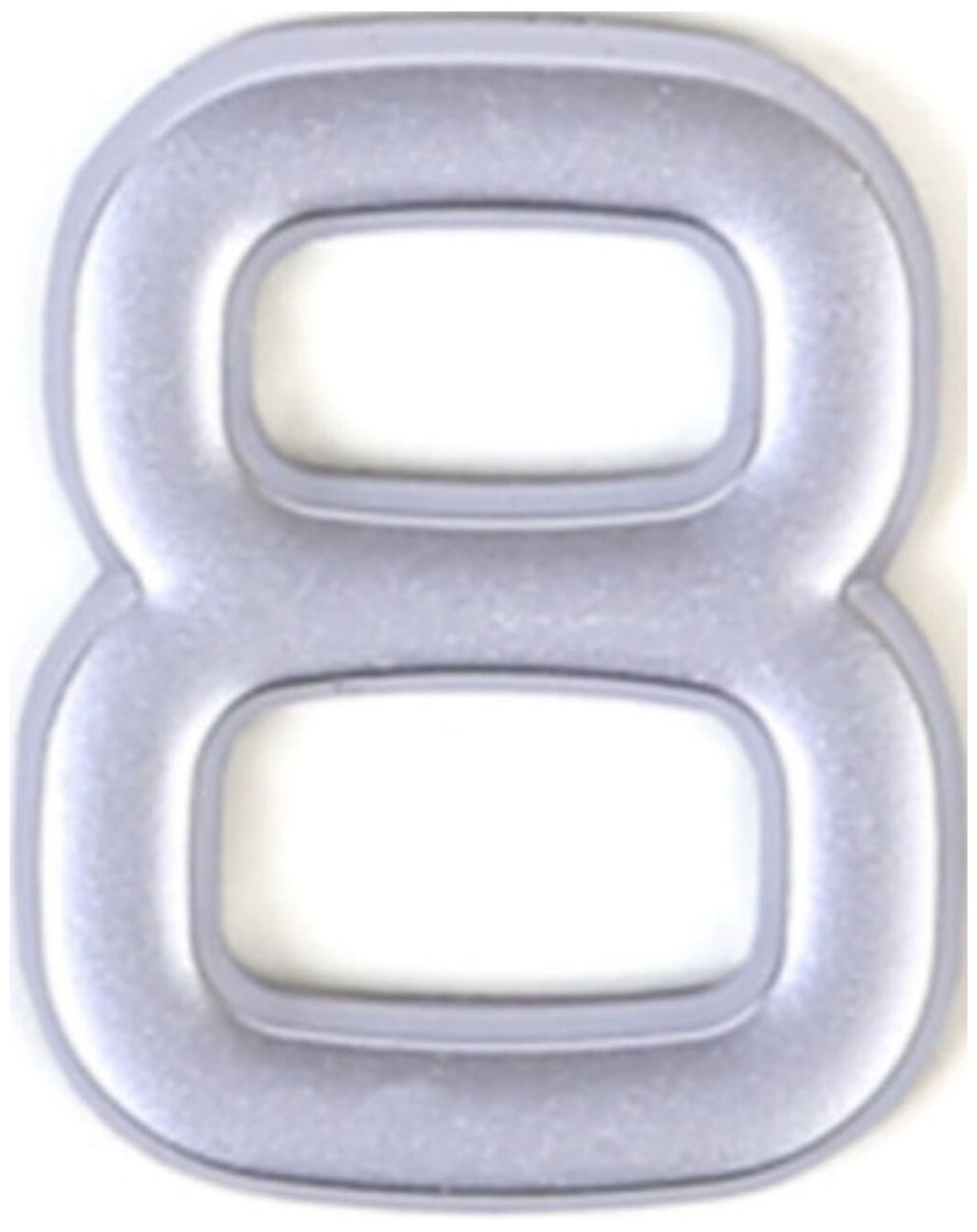 Изображение товара Цифра "8" самоклеящаяся Larvij 40х32 мм пластик серебро