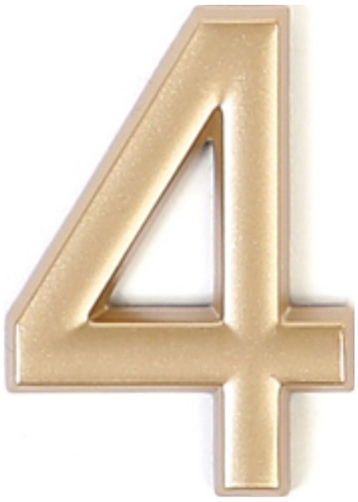 Изображение товара Цифра "4" самоклеящаяся Larvij 40х32 мм пластик золото